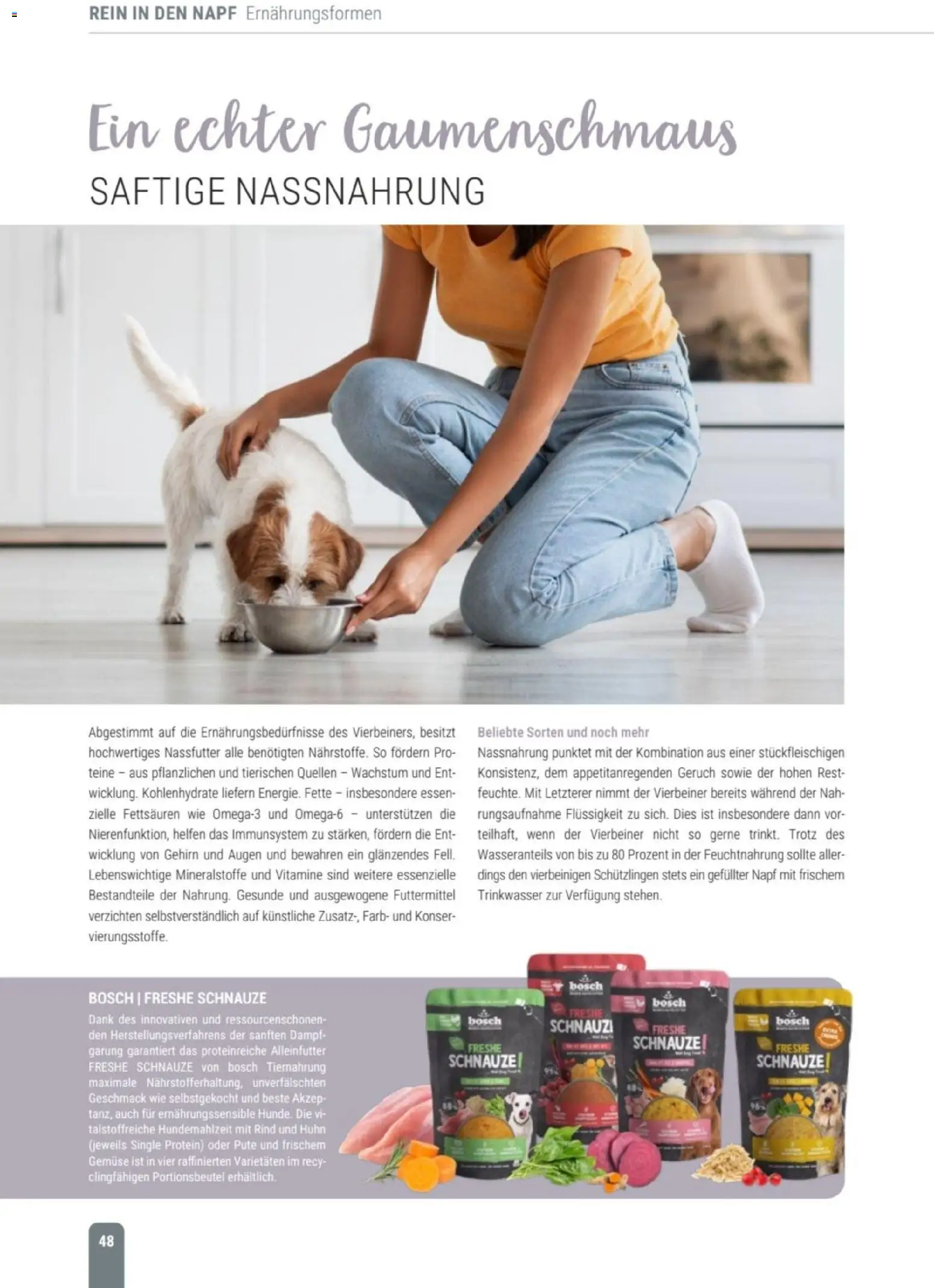 zookauf Themenkatalog Hund – gültig ab 18.05.2026 | Seite: 48 | Produkte: Bosch, Pute, Gemüse