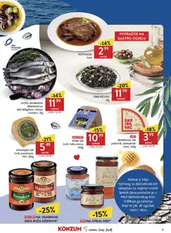 Konzum Letak - Pregled kataloga iz trgovine Konzum, vrijedi od 18.05.2026 | Stranica: 3 | Proizvodi: Med, Sir, Riba, Džem