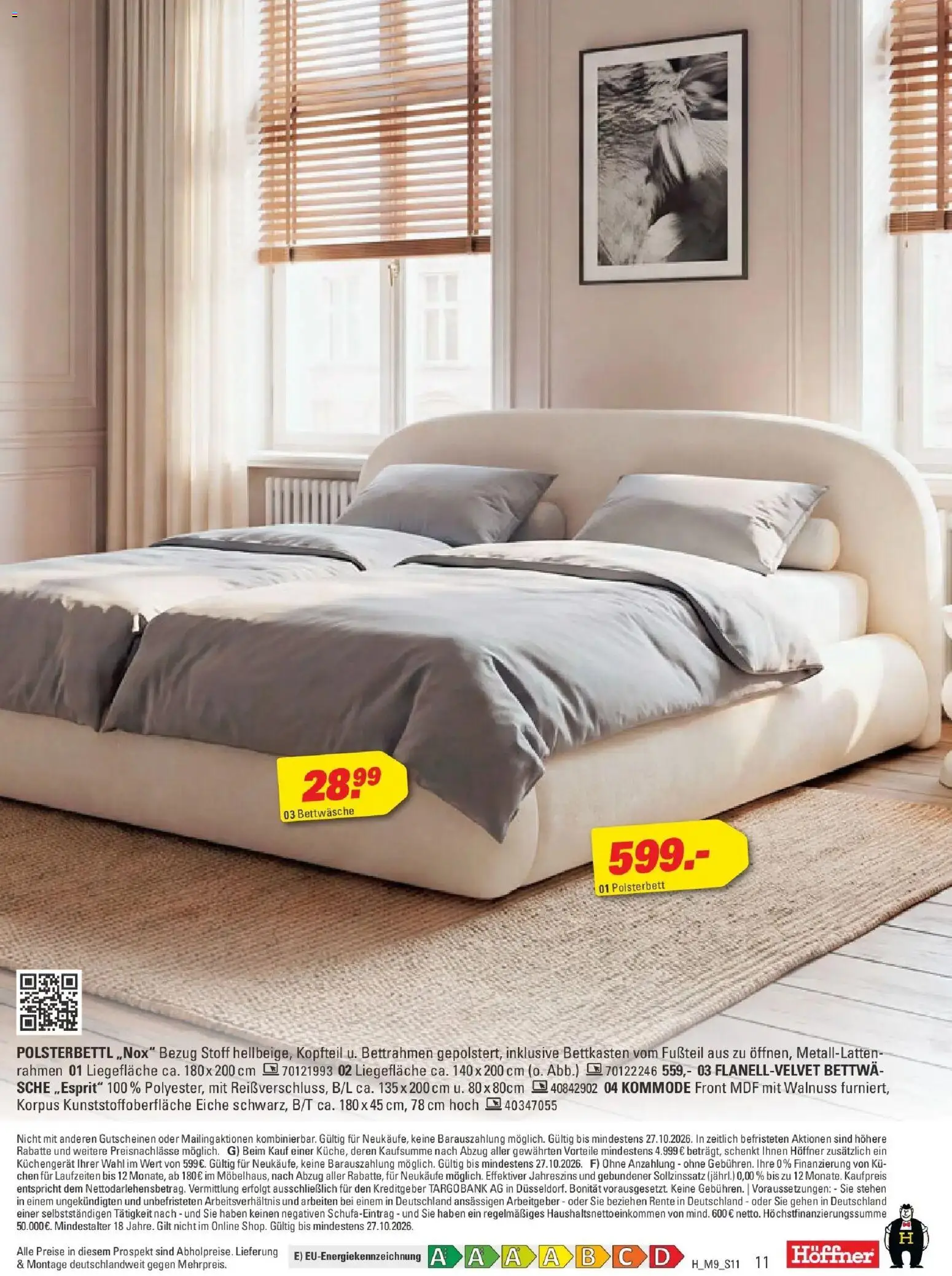 Höffner Prospekt Isernhagen/ot Altwarmbüchen – gültig ab 14.10.2026 | Seite: 11 | Produkte: Kommode, Polsterbett, Bettwäsche