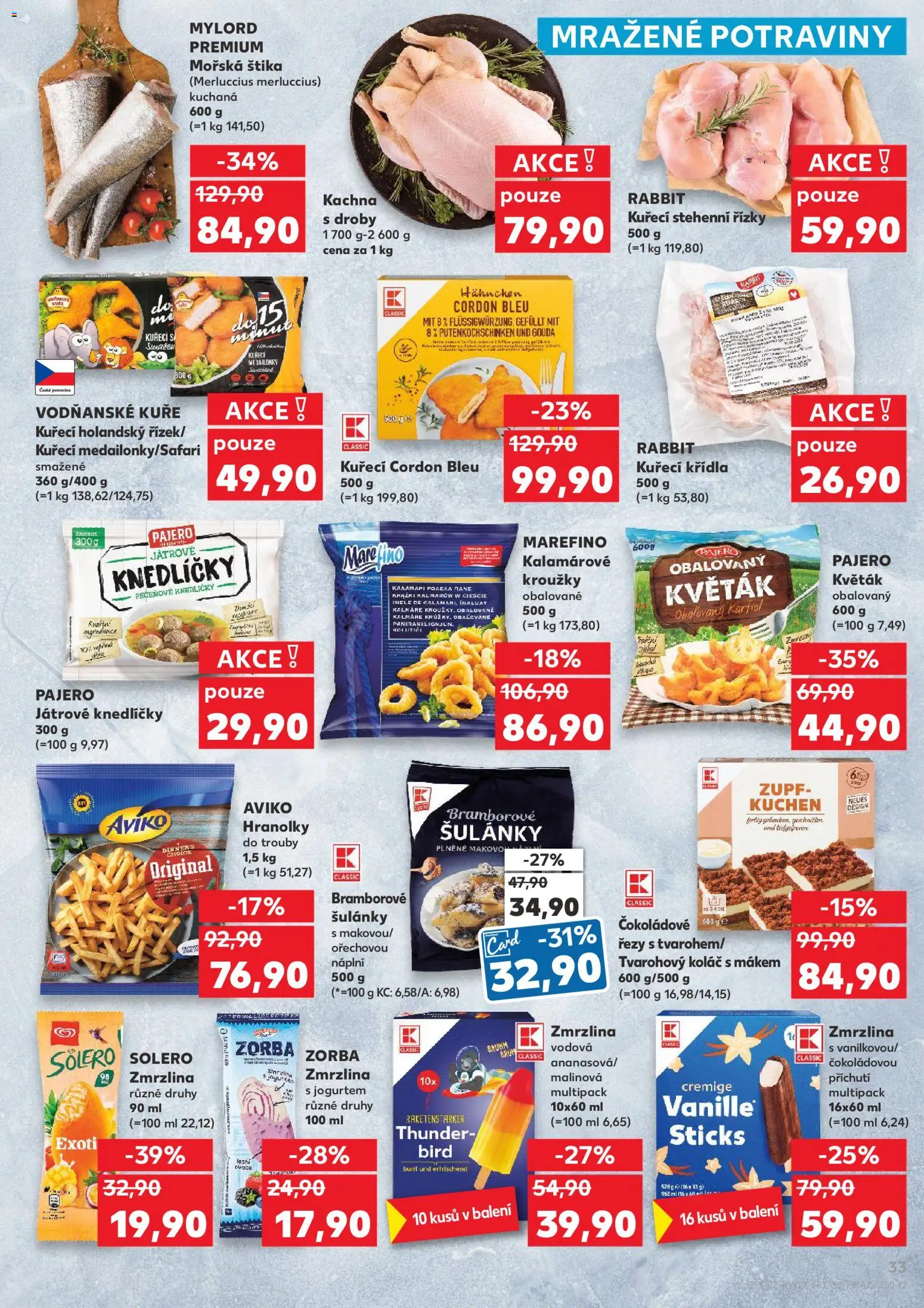 Kaufland leták - Liberec od 01.07.2026 | Strana: 33 | Produkty: Hranolky, Zmrzlina, Hranolky do trouby, Kuře