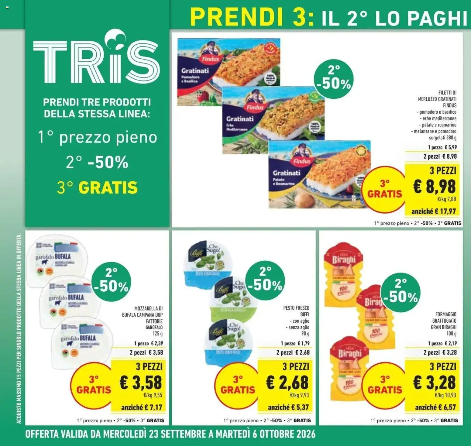 Volantino Conad dal 23/09/2026 > Anteprima | Pagina: 6 | Prodotti: Patate, Formaggio, Pesto, Mozzarella di bufala