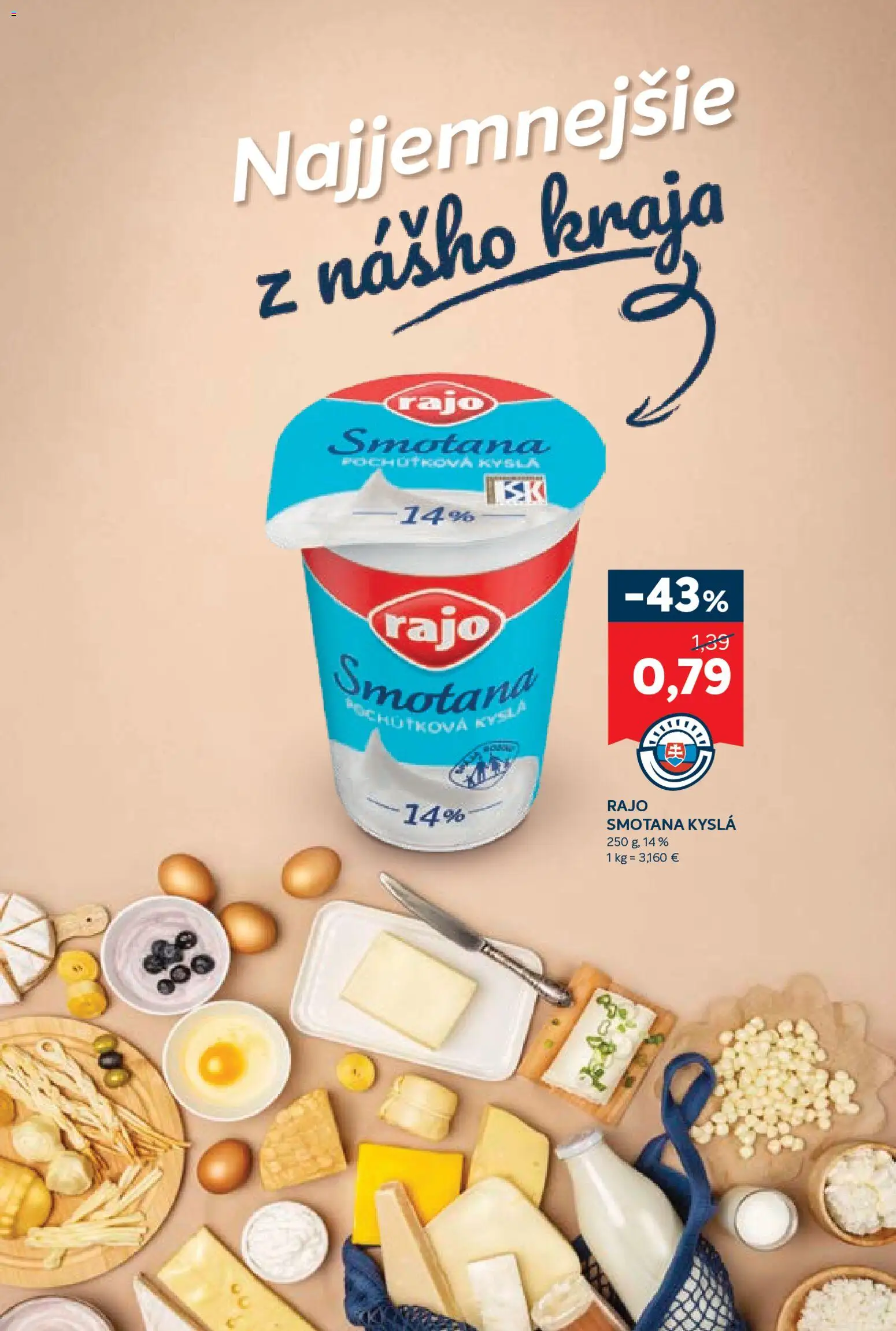 Nové Kraj akcie – leták je platný od 21.05.2026 | Strana: 7 | Produkty: Smotana