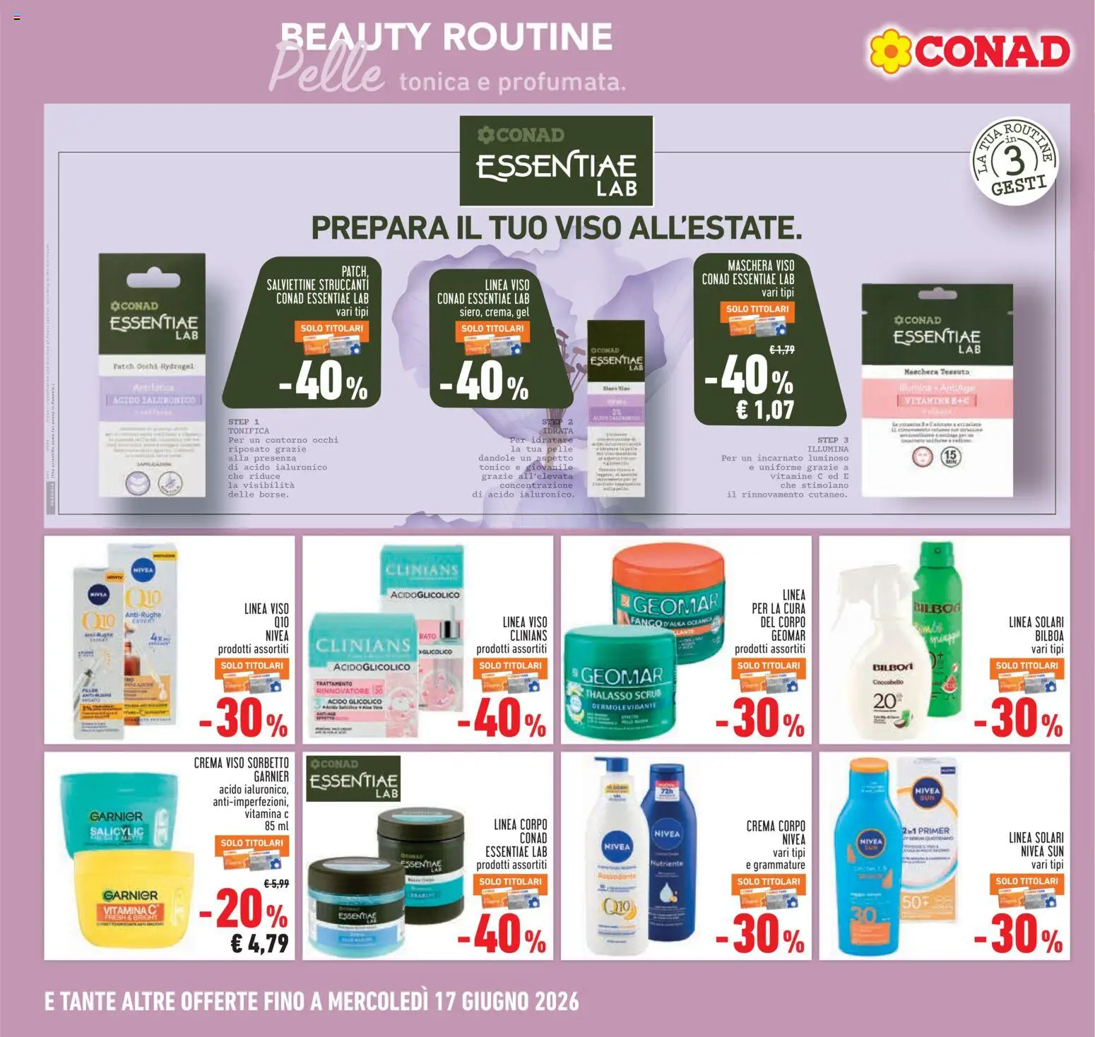 Volantino Conad del 04.06.2026 | Pagina: 20 | Prodotti: Crema, Maschera, Maschera viso, Scrub