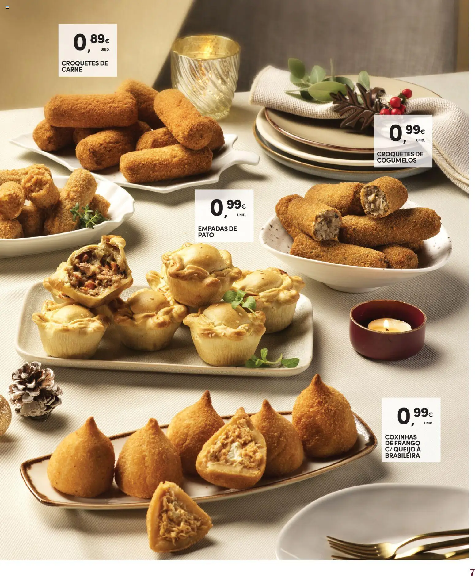 Continente O Natal servido ao nosso jeito │ válido de 27/10/2026 | Página: 7 | Produtos: Croquetes, Frango, Pato, Queijo