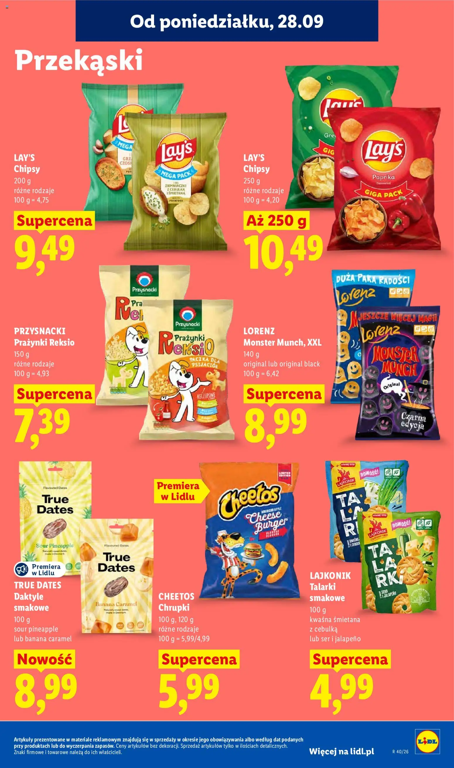 Lidl Polsko leták od 28.09.2026 | Strana: 83 | Produkty: Burger, Monster, Paprika, Chipsy