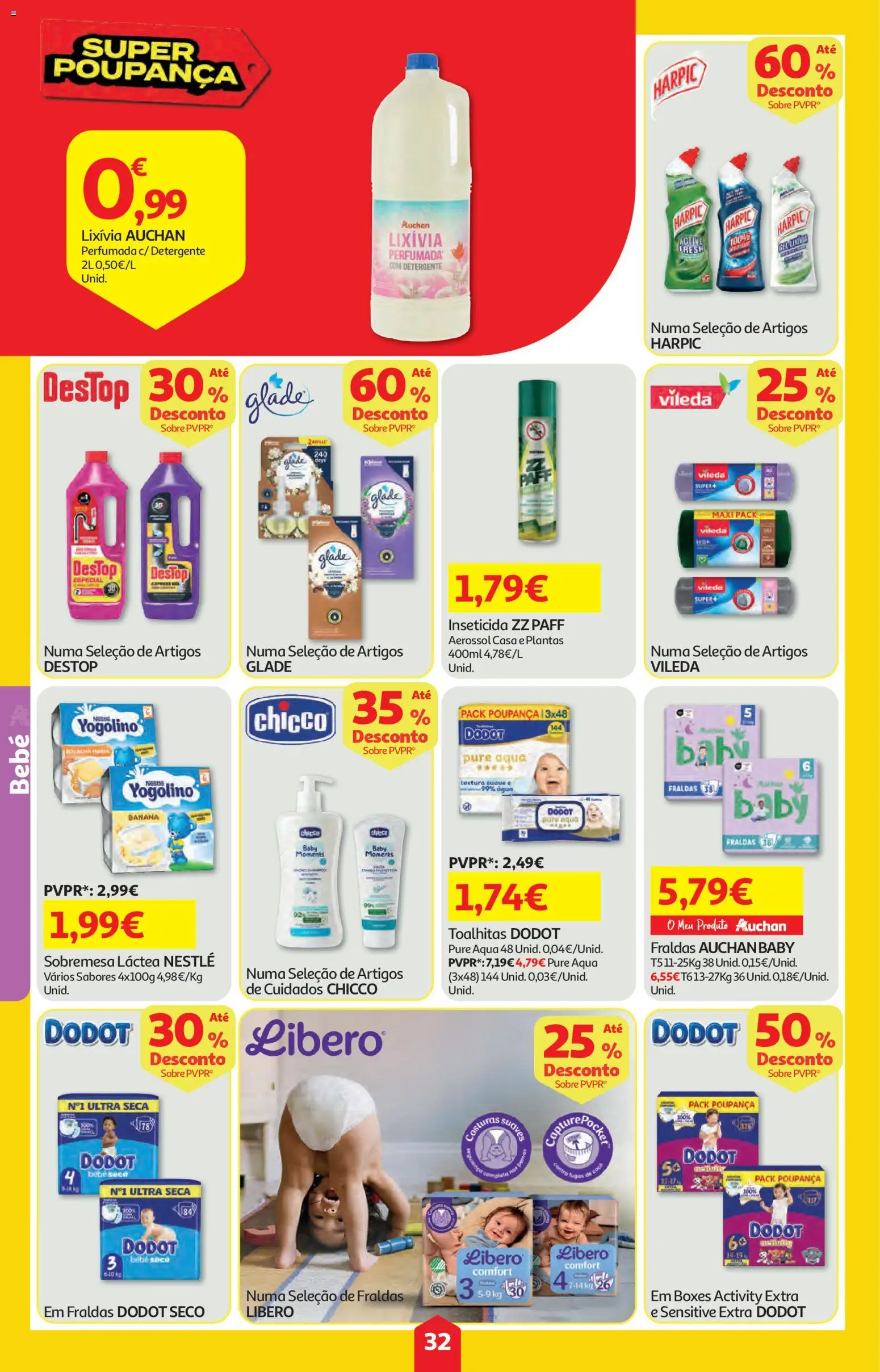 Auchan folheto │ válido de 28.05.2026 | Página: 32 | Produtos: Banana, Inseticida, Detergente, Nestlé