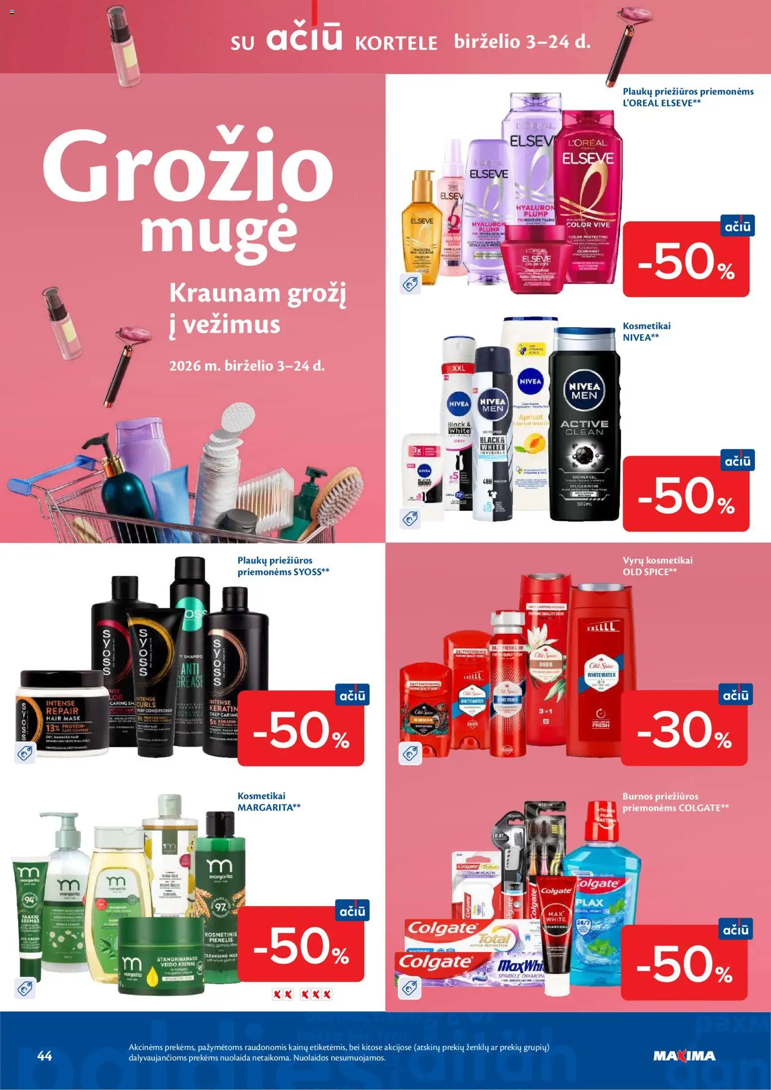 MAXIMA akcijos nuo 09.06.2026 | Puslapis: 44 | Prekių: Kremas, Dušas