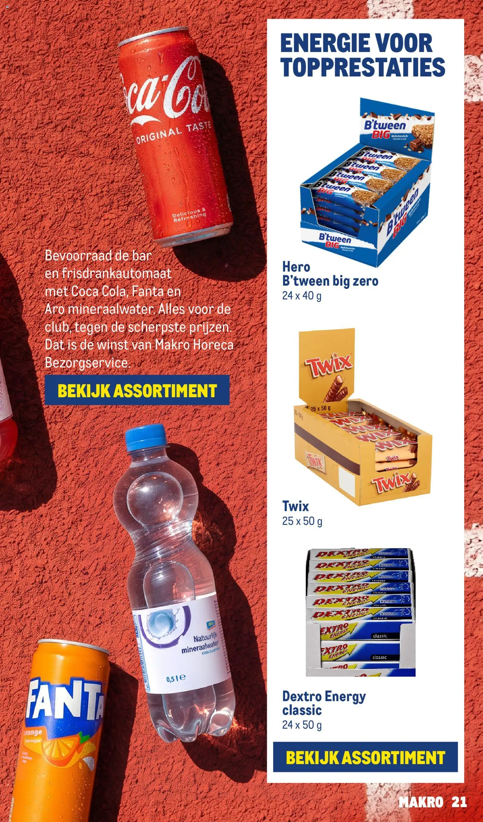 {H1} | Pagina: 21 | Producten: Fanta, Twix, Mineraalwater