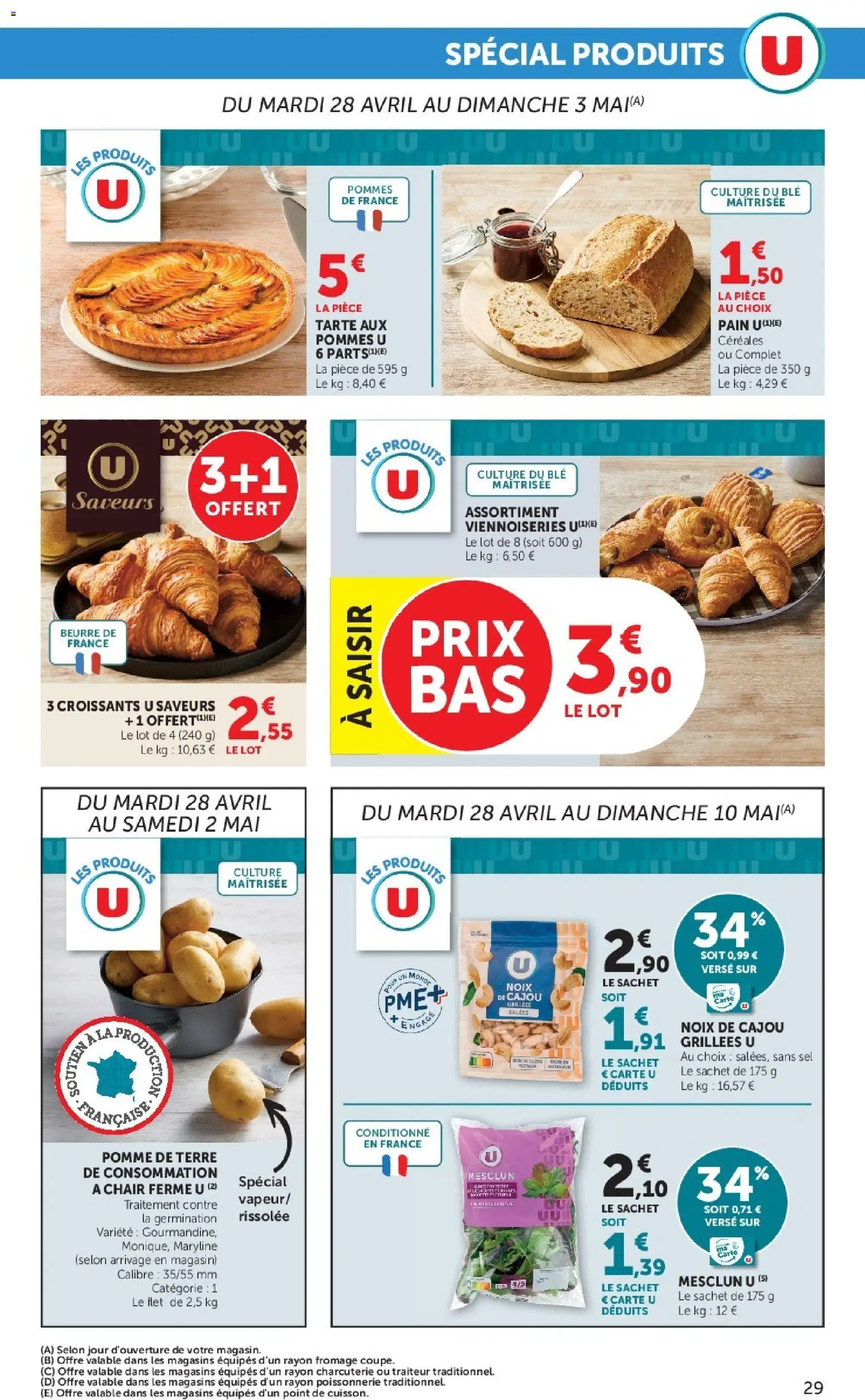 {H1} | Page: 29 | Produits: Pomme de terre, Fromage, Céréales, Noix