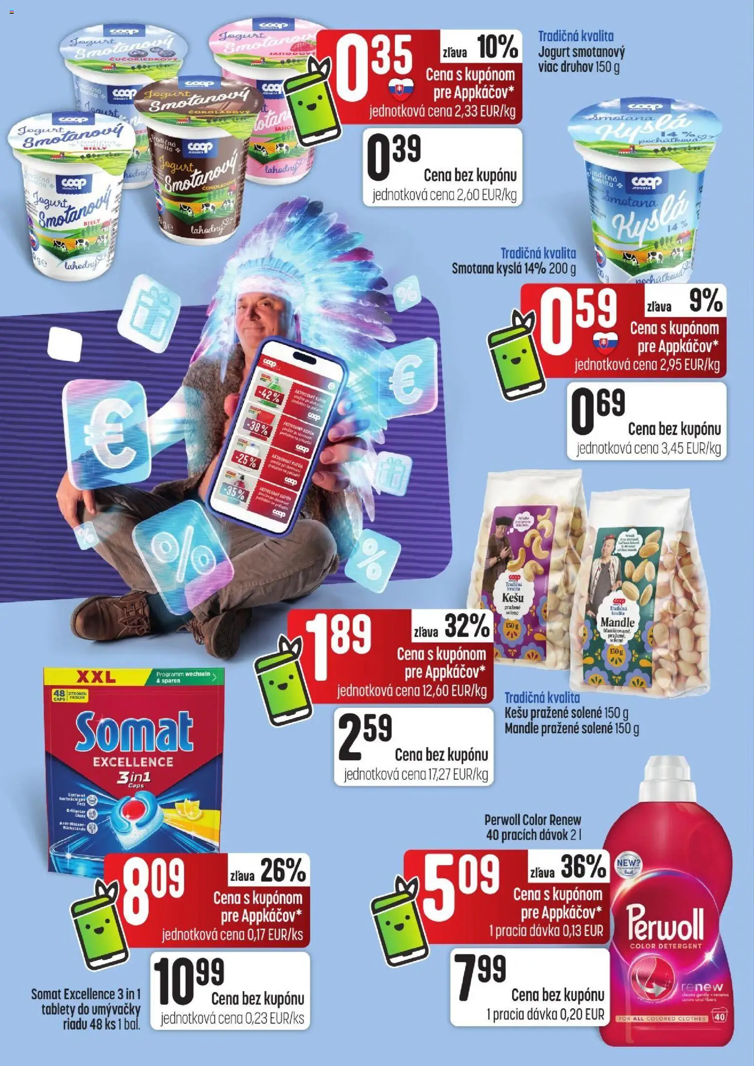 Nové COOP Jednota akcie – leták je platný od 15.10.2026 | Strana: 7 | Produkty: Jogurt, Perwoll, Kešu, Mandle