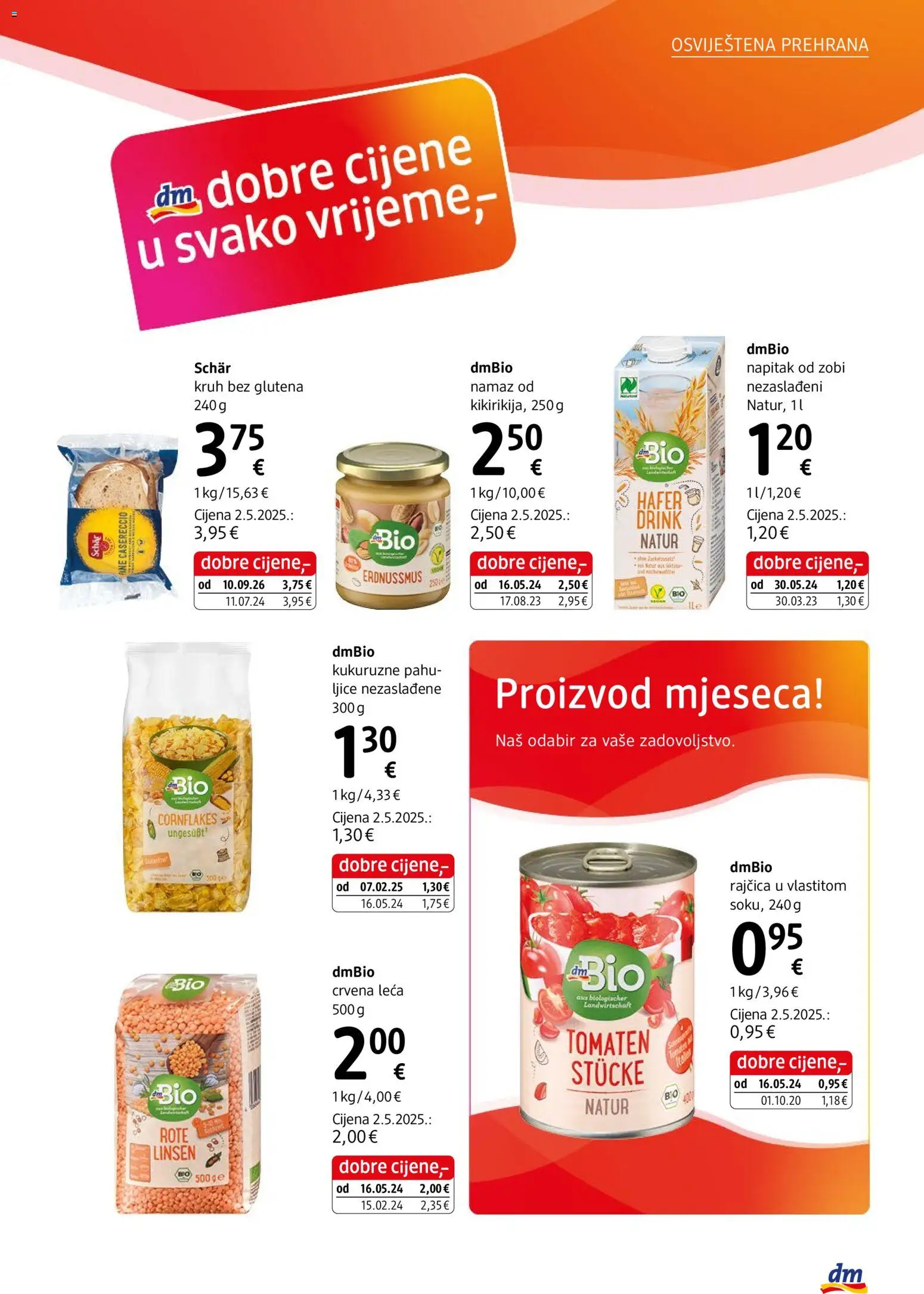 DM katalog | vrijedi od 01.10.2026 | Stranica: 5 | Proizvodi: Crvena leća, Kruh, Rajčica, Napitak