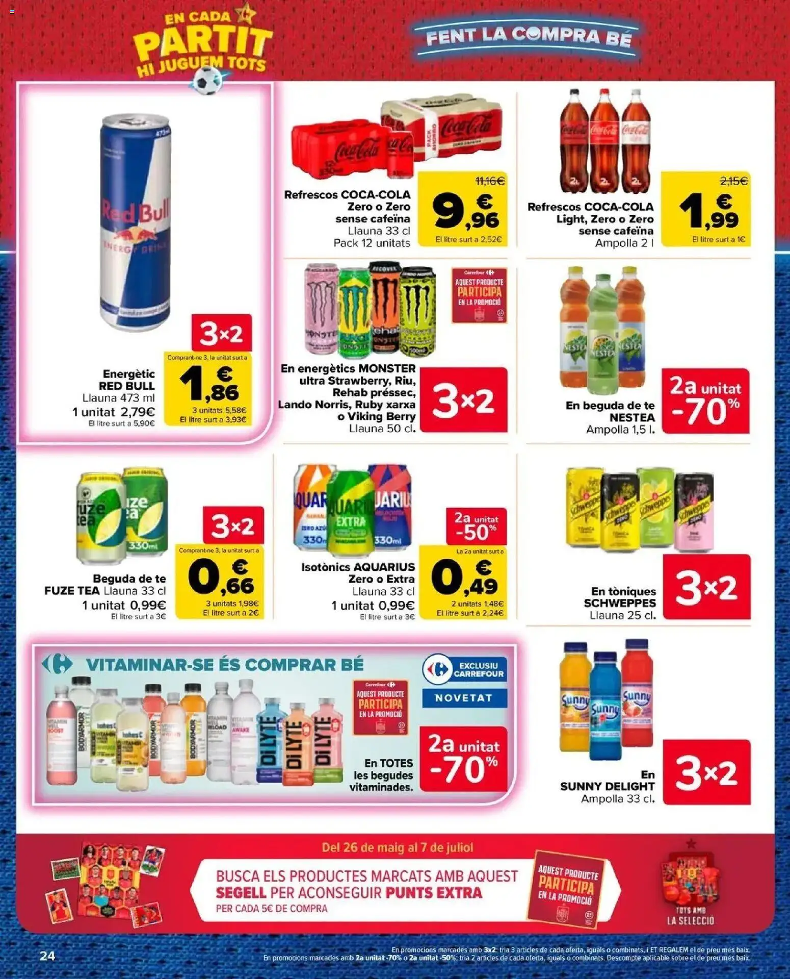 Carrefour Market - 2ª unidad al -50% │ válido desde el 10/07/2026 | Página: 24 | Productos: Red Bull, Té