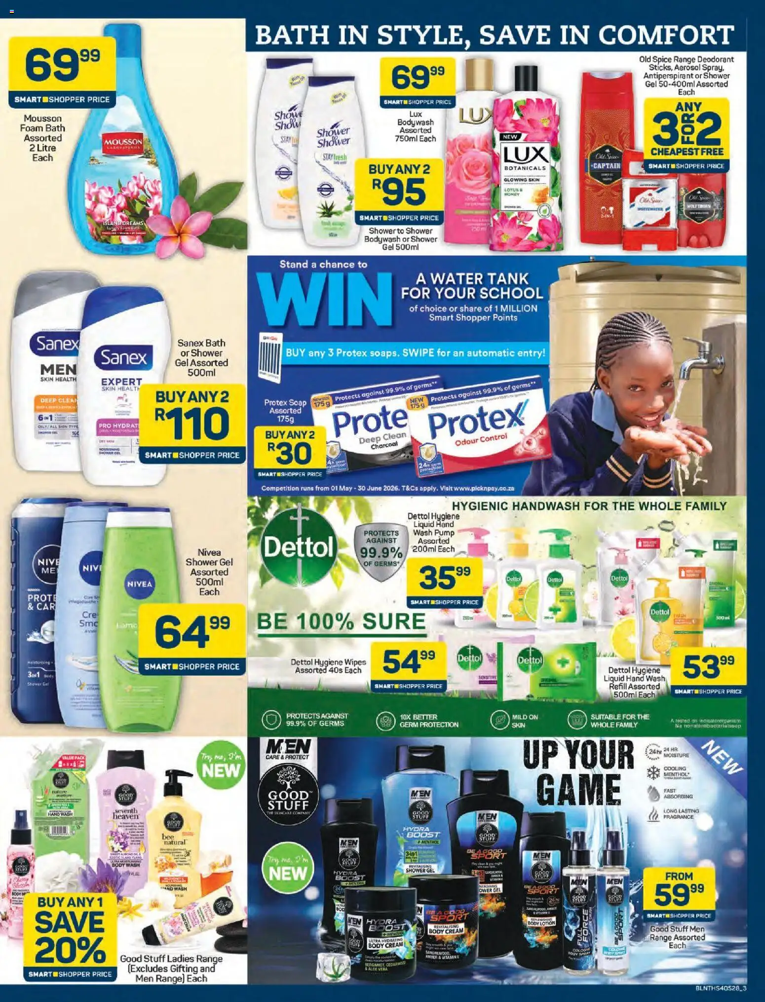 New Pick n Pay catalogue – valid from 25.05.2026 | Page: 3 | Products: Bath, Shower, Foam, Body wash