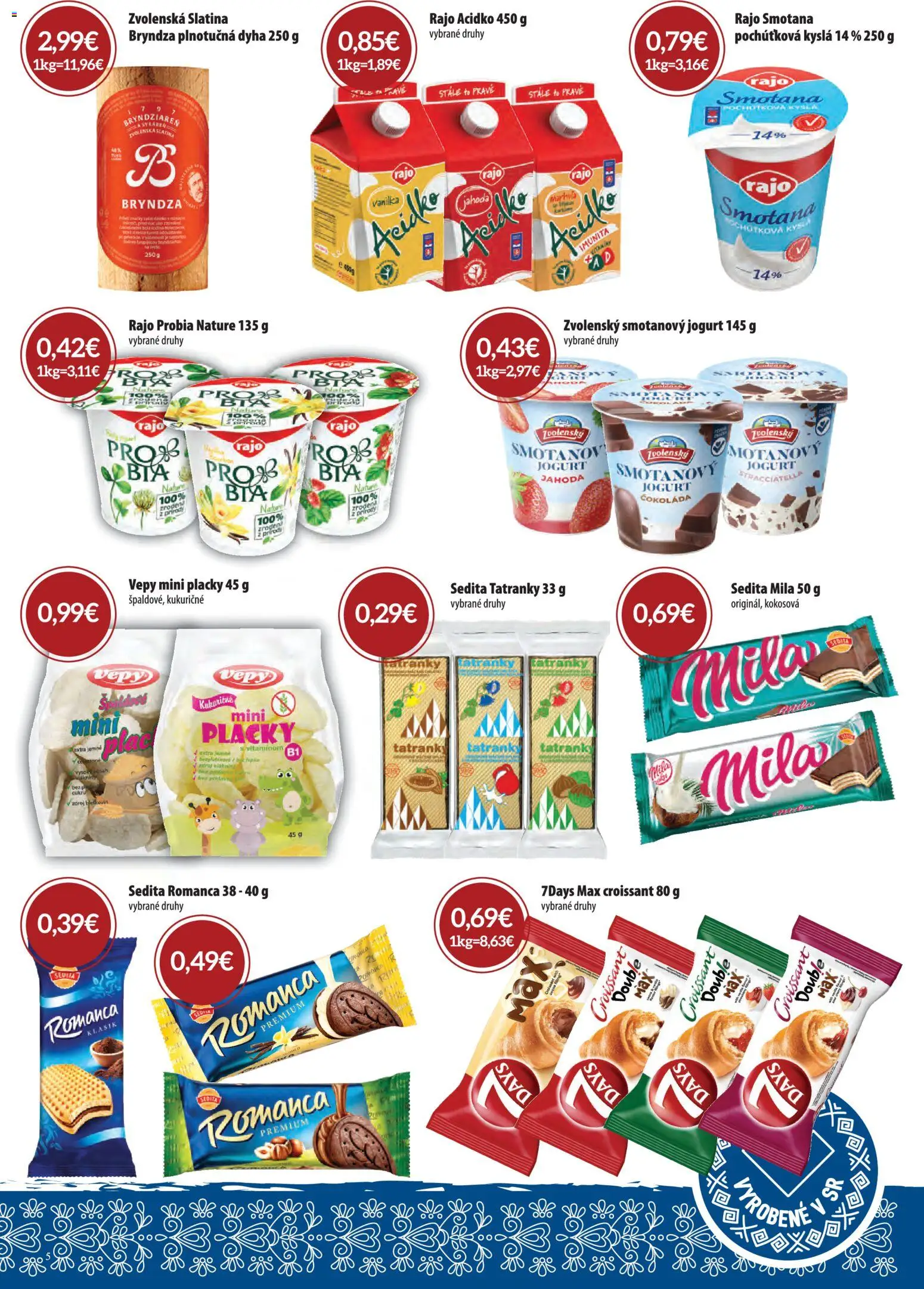 Nové CBA Verex akcie – leták je platný od 06.08.2026 | Strana: 5 | Produkty: Smotana, Bryndza, Čokoláda, Acidko