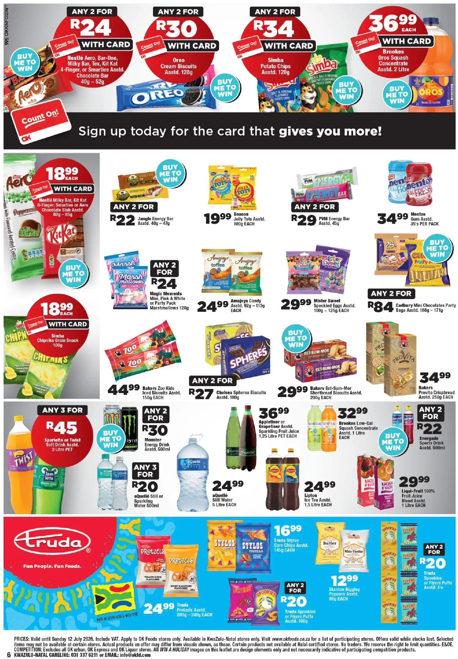 New OK Foods catalogue – valid from 24/06/2026 | Page: 6 | Products: Vinegar, Tea, Popcorn, Fruit