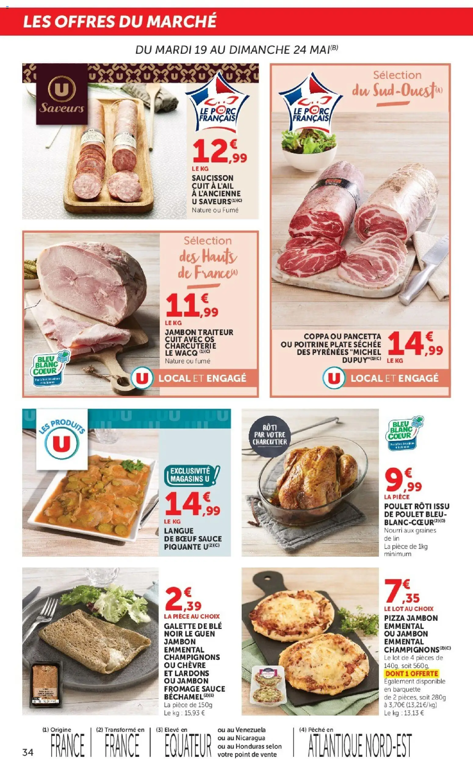 {H1} | Page: 34 | Produits: Saucisson, Emmental, Fromage, Porc