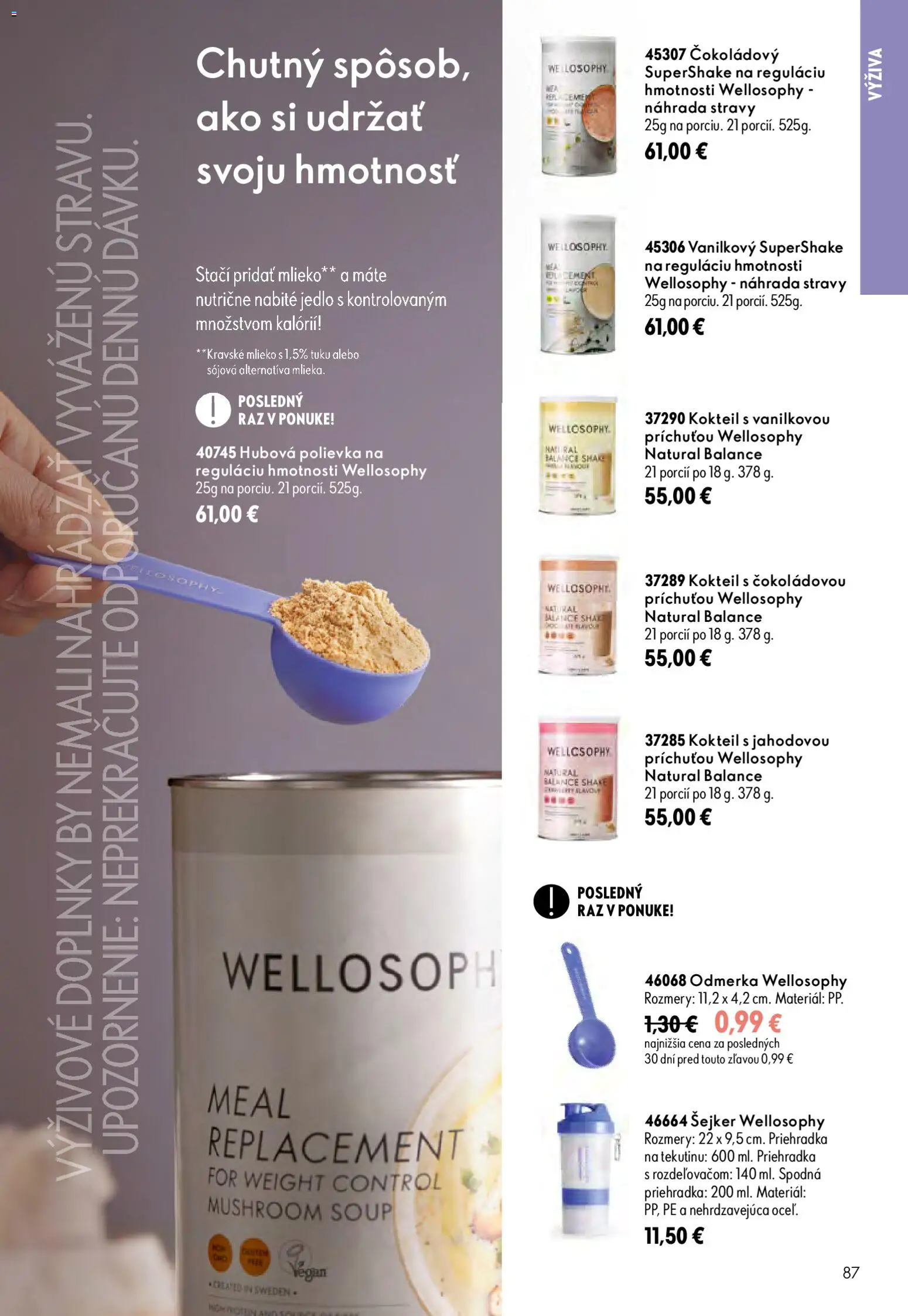 Nové Oriflame akcie – leták je platný od 09.09.2026 | Strana: 87 | Produkty: Mlieko