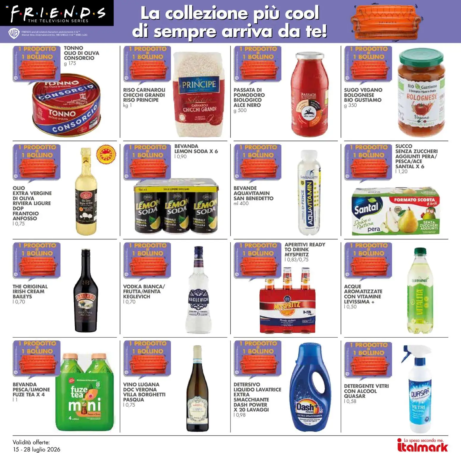 Volantino Italmark del 15/07/2026 | Pagina: 28 | Prodotti: Riso Carnaroli, Limonata, Pera, Tonno