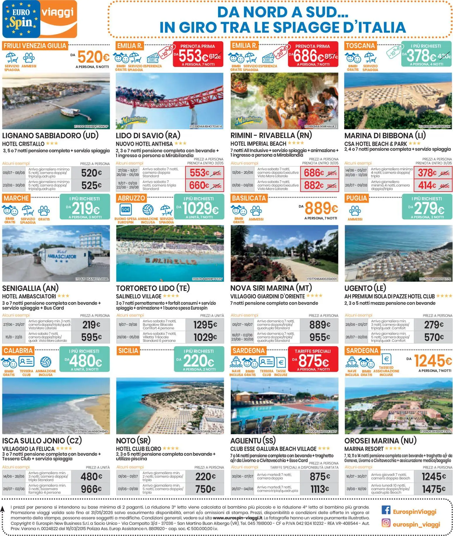 Volantino Eurospin del 18.05.2026 | Pagina: 1 | Prodotti: Tè, Piscina, Letto