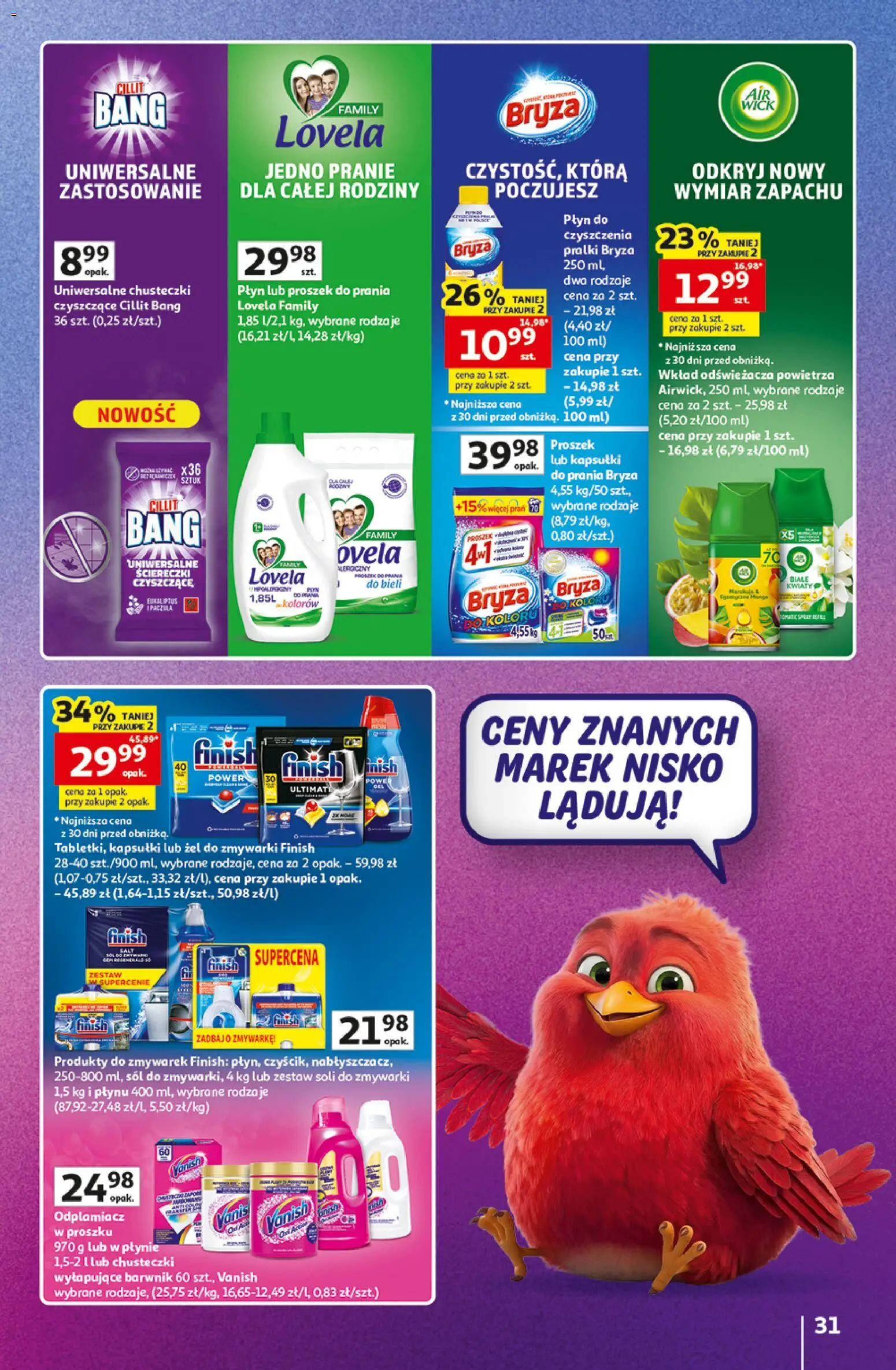 Auchan gazetka - Znane Marki Hipermarket od 11.06.2026 | Strona: 31 | Produkty: Kwiaty, Lovela, Odplamiacz, Sól