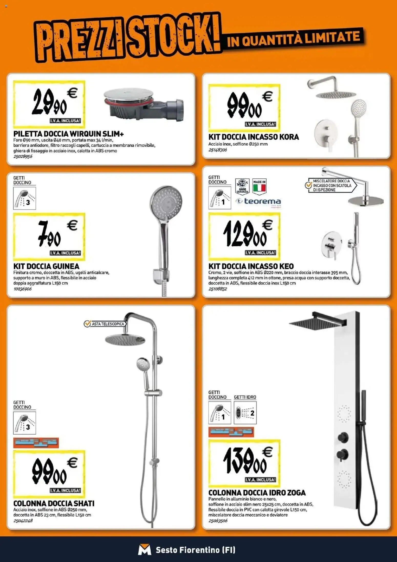 Volantino TECNOMAT del 29/10/2026 | Pagina: 3 | Prodotti: Acqua, Miscelatore, Presa, Doccia