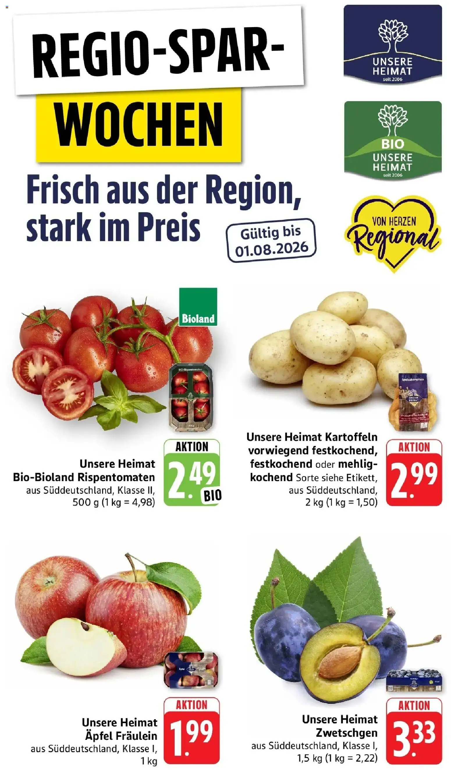 nah & gut Prospekt Birkendorf – gültig ab 29.06.2026 | Seite: 2 | Produkte: Äpfel, Zwetschgen, Kartoffeln