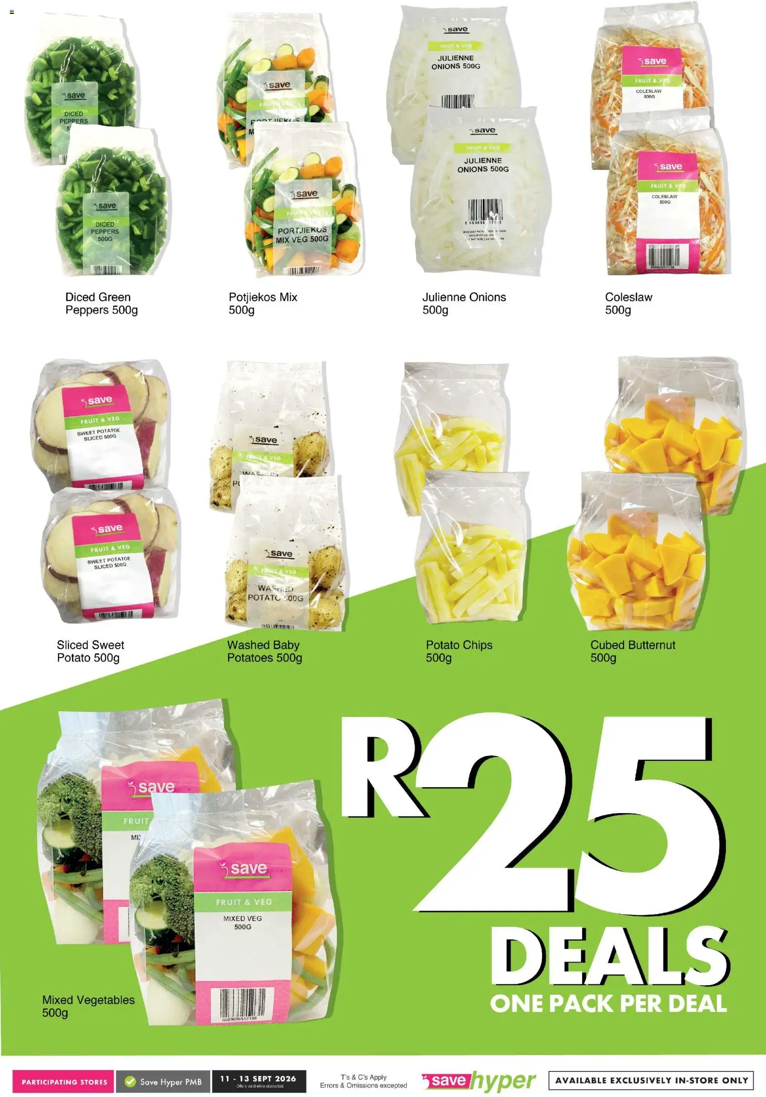 New Save catalogue – valid from 11/09/2026 | Page: 3 | Products: Potatoes, Onions, Vegetables, Fruit