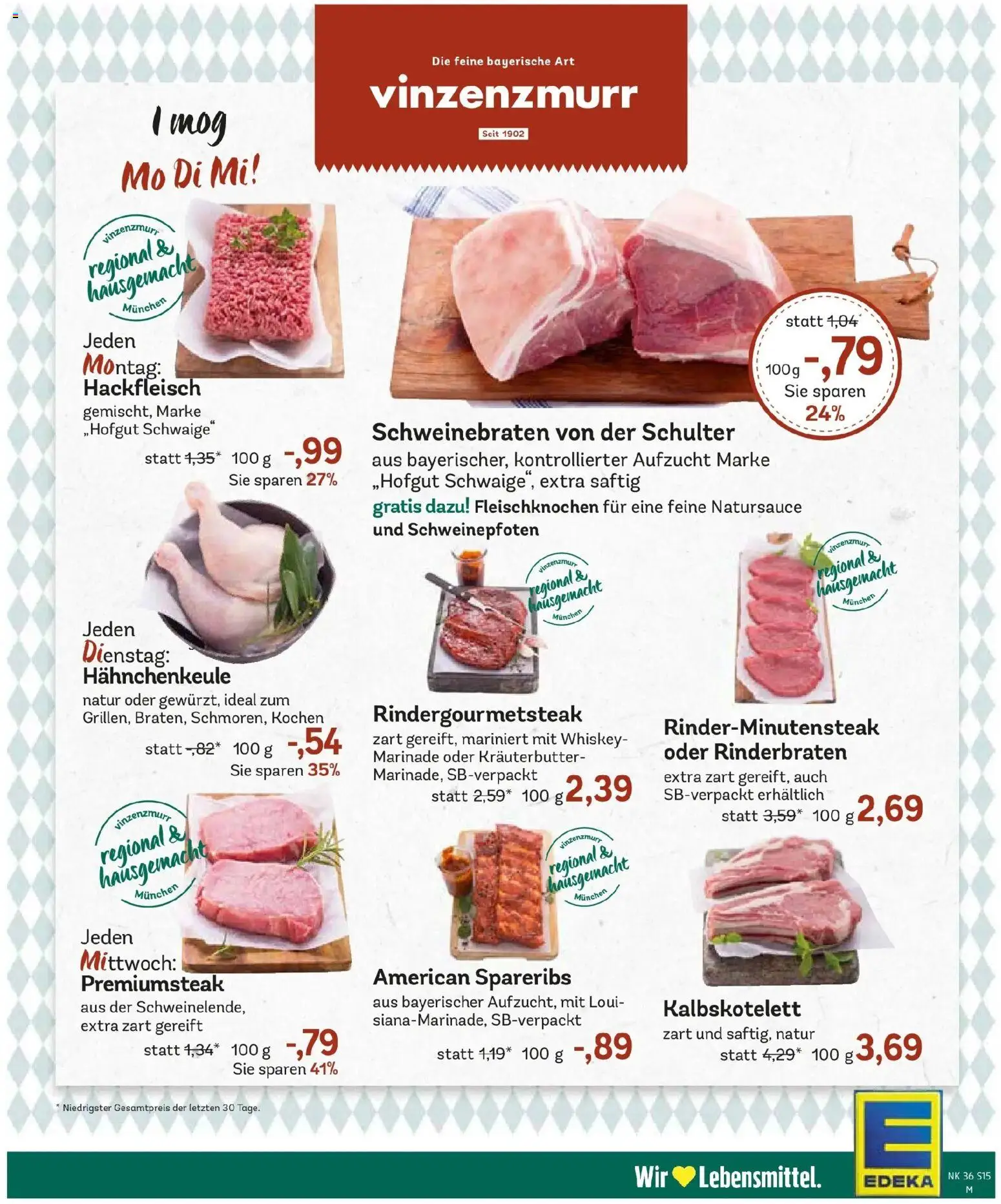 Edeka Prospekt Feldkirchen (ab 31.08.2026) » Angebote Online | Seite: 17 | Produkte: Rinderbraten, Kräuterbutter, Whiskey, Hackfleisch