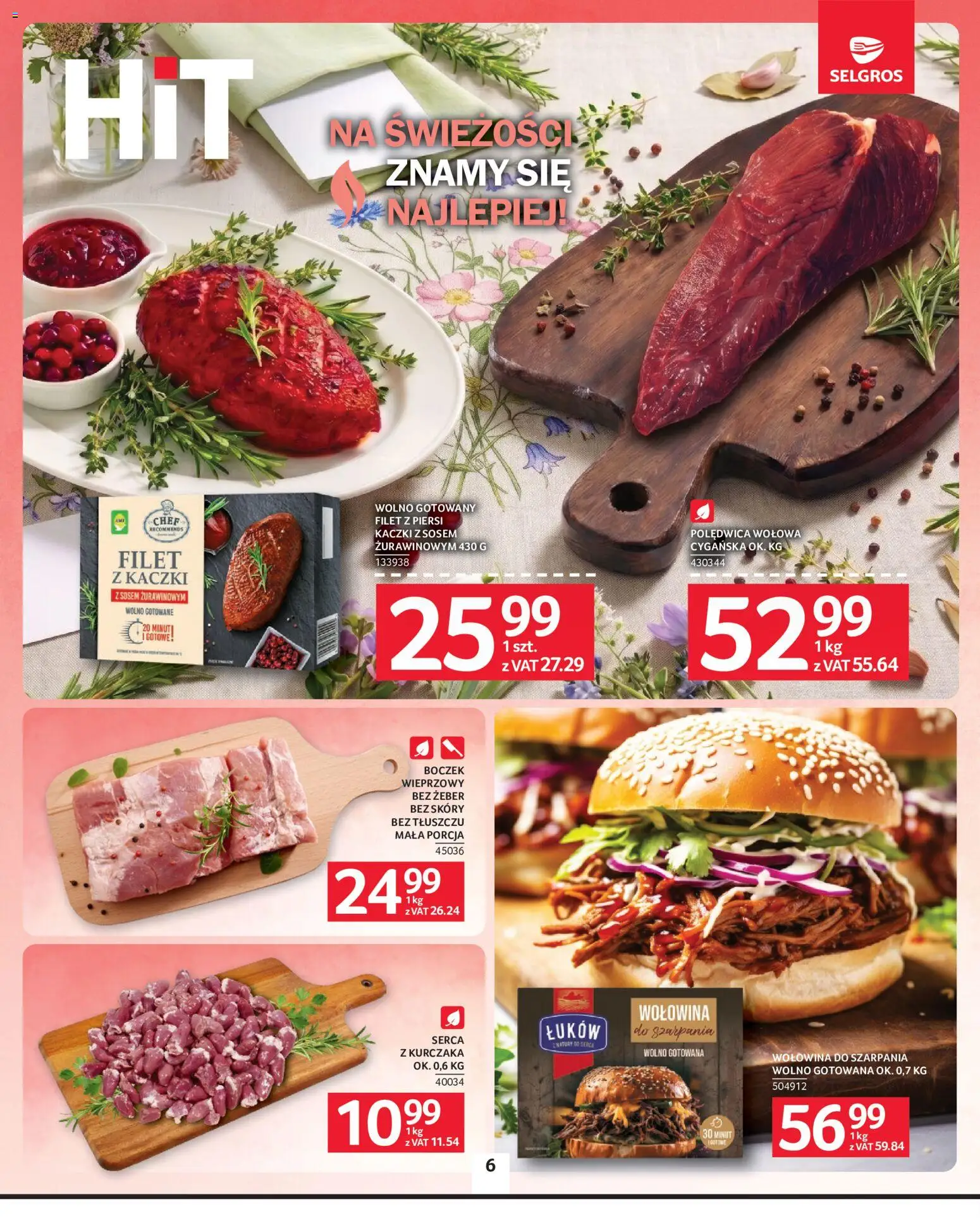 Selgros cash&carry gazetka od 07.05.2026 | Strona: 6 | Produkty: Piersi, Boczek wieprzowy, Wolno gotowane, Boczek