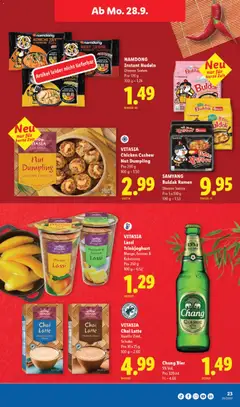 NAMDONG Instant Nudeln, Diverse Sorten Pro 120 g ab 24.09.2026 gültig | Seite: 23 | Produkte: Bier, Nudeln, Ananas, Mango