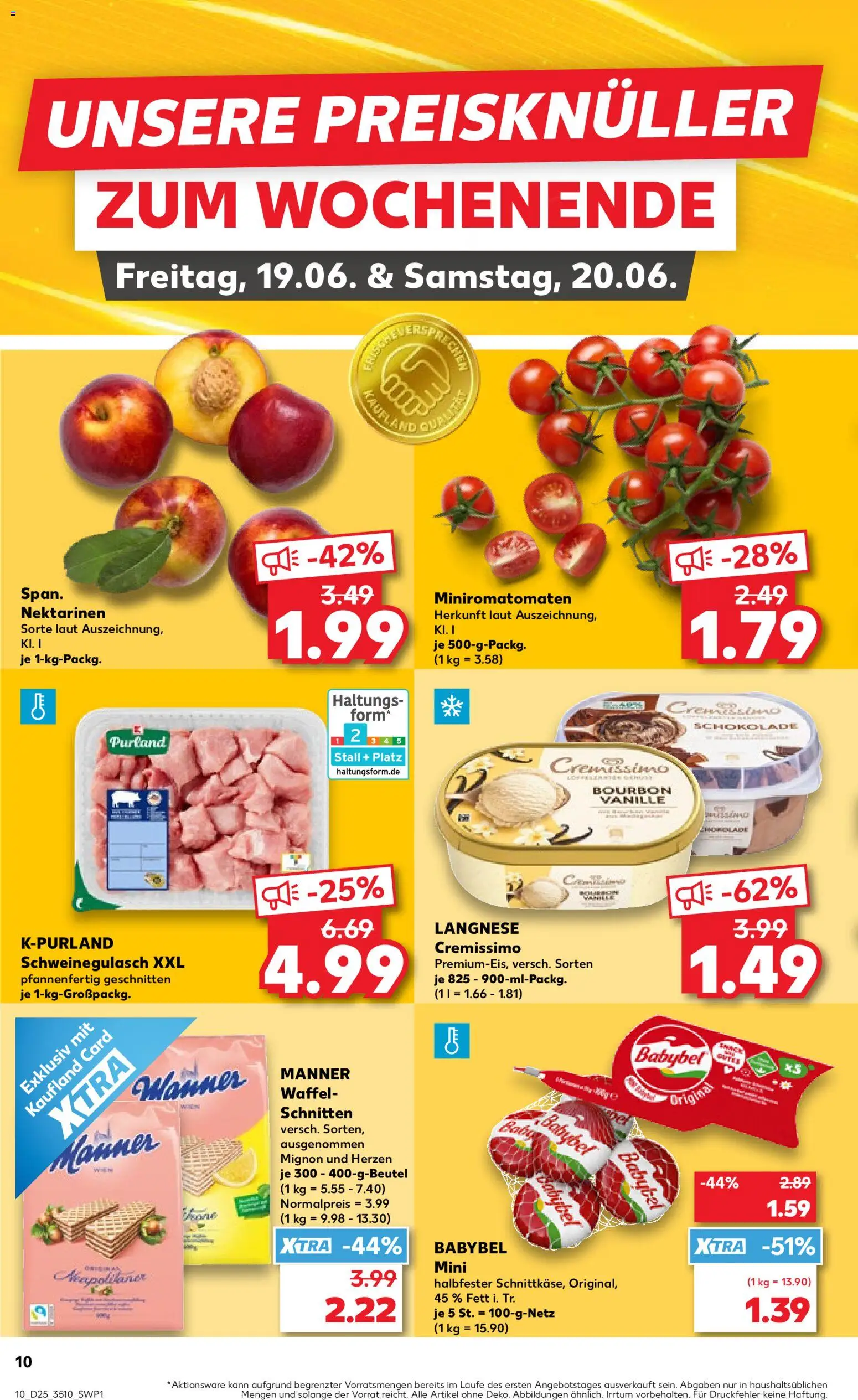 Kaufland Prospekt Zeitz – gültig ab 18.06.2026 | Seite: 10 | Produkte: Langnese cremissimo, Cremissimo, Schokolade, Babybel