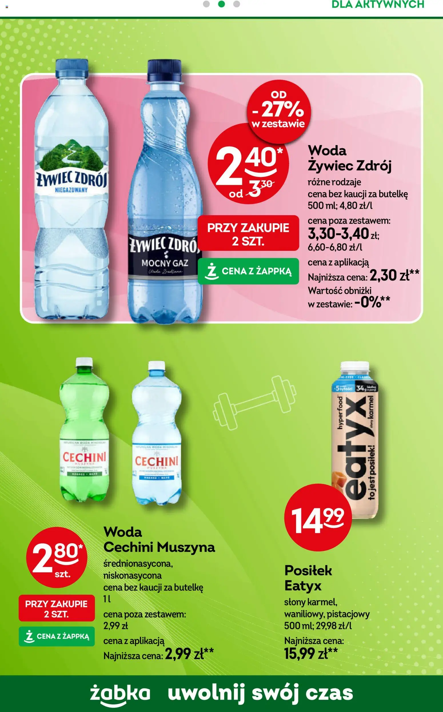 Żabka gazetka od 29.07.2026 | Strona: 80 | Produkty: Cechini muszyna, Woda