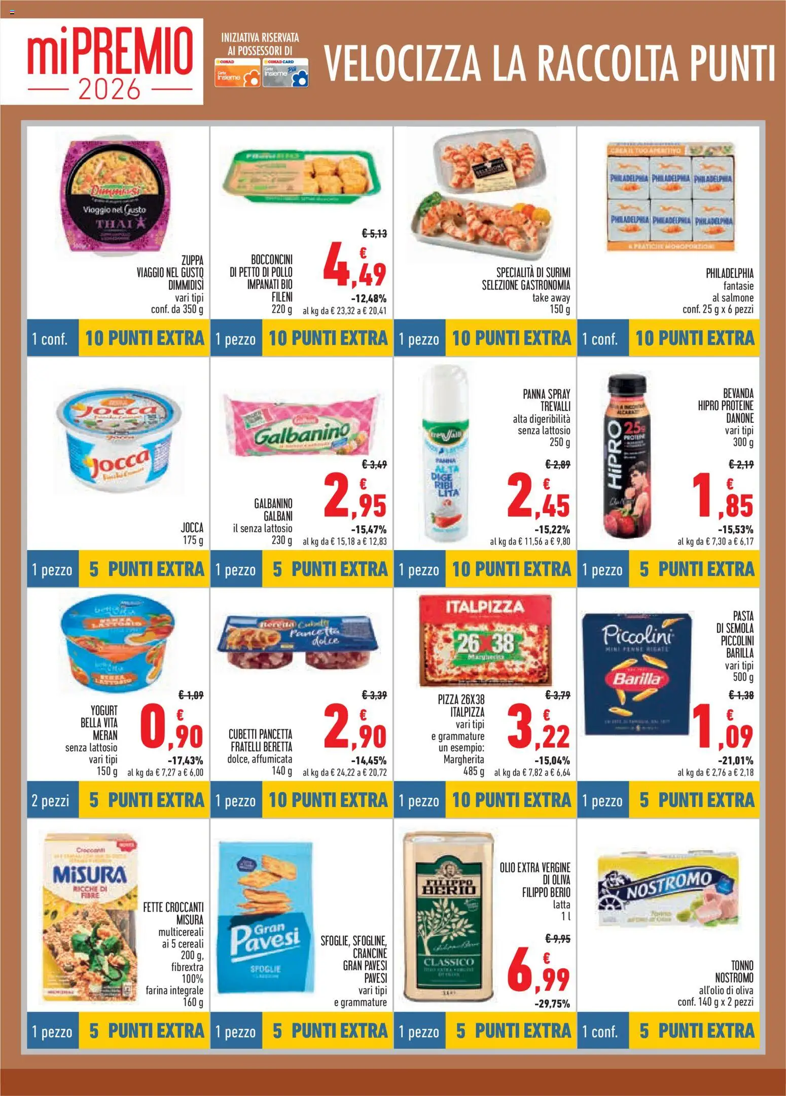 Volantino Conad del 04/11/2026 | Pagina: 4 | Prodotti: Pollo, Cereali, Pancetta, Farina integrale