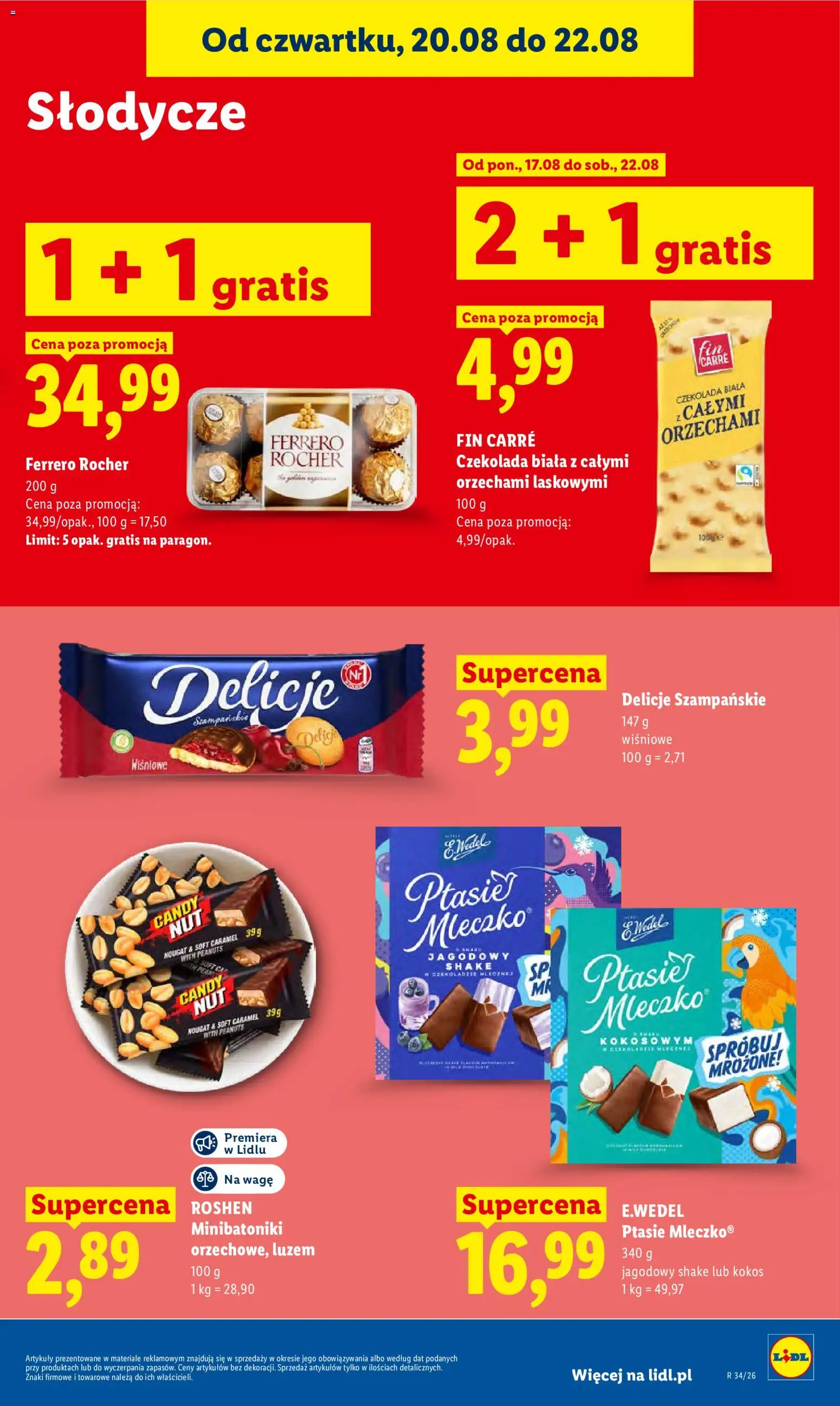 Lidl Polsko leták od 20.08.2026 | Strana: 83 | Produkty: Ferrero Rocher, Kokos