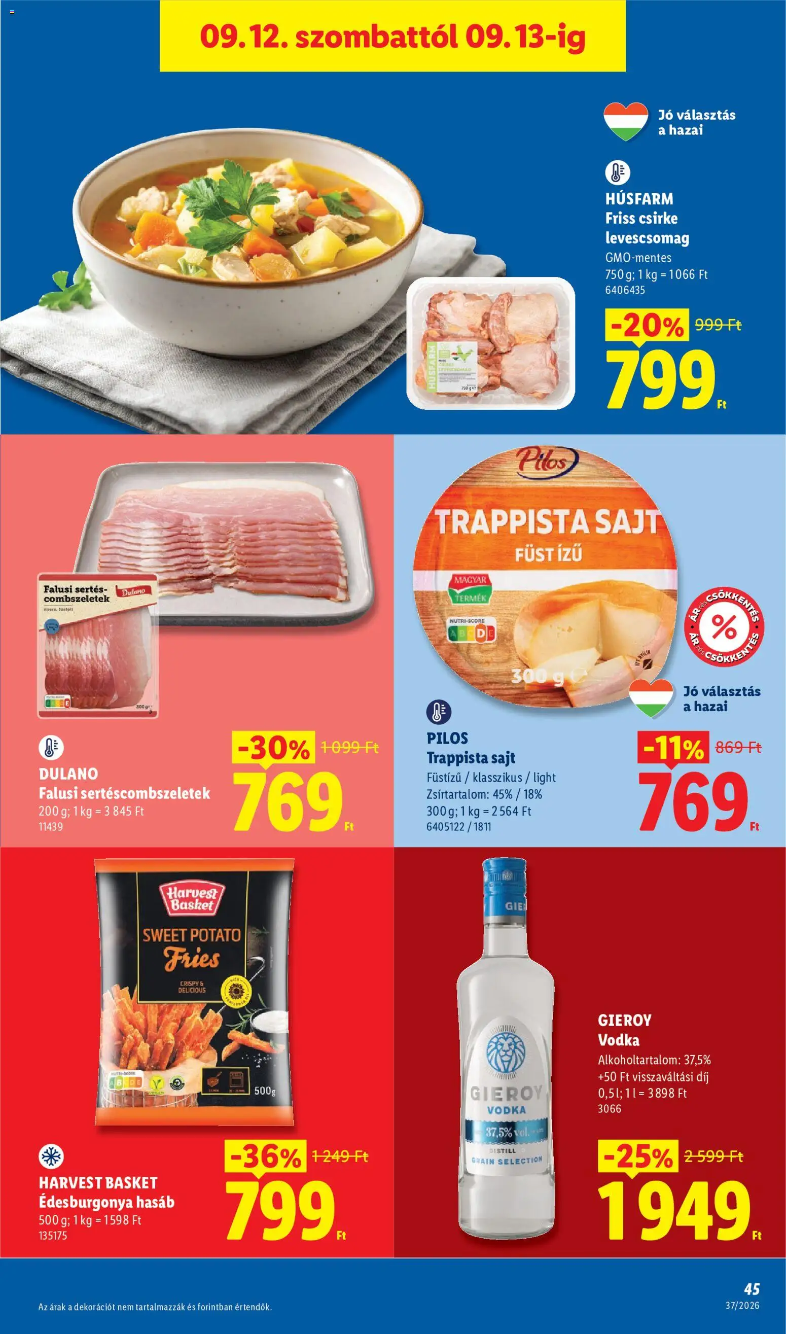 Lidl akciós ujság - amely érvényes a következő dátumtól: 2026.09.10. | Oldal: 45