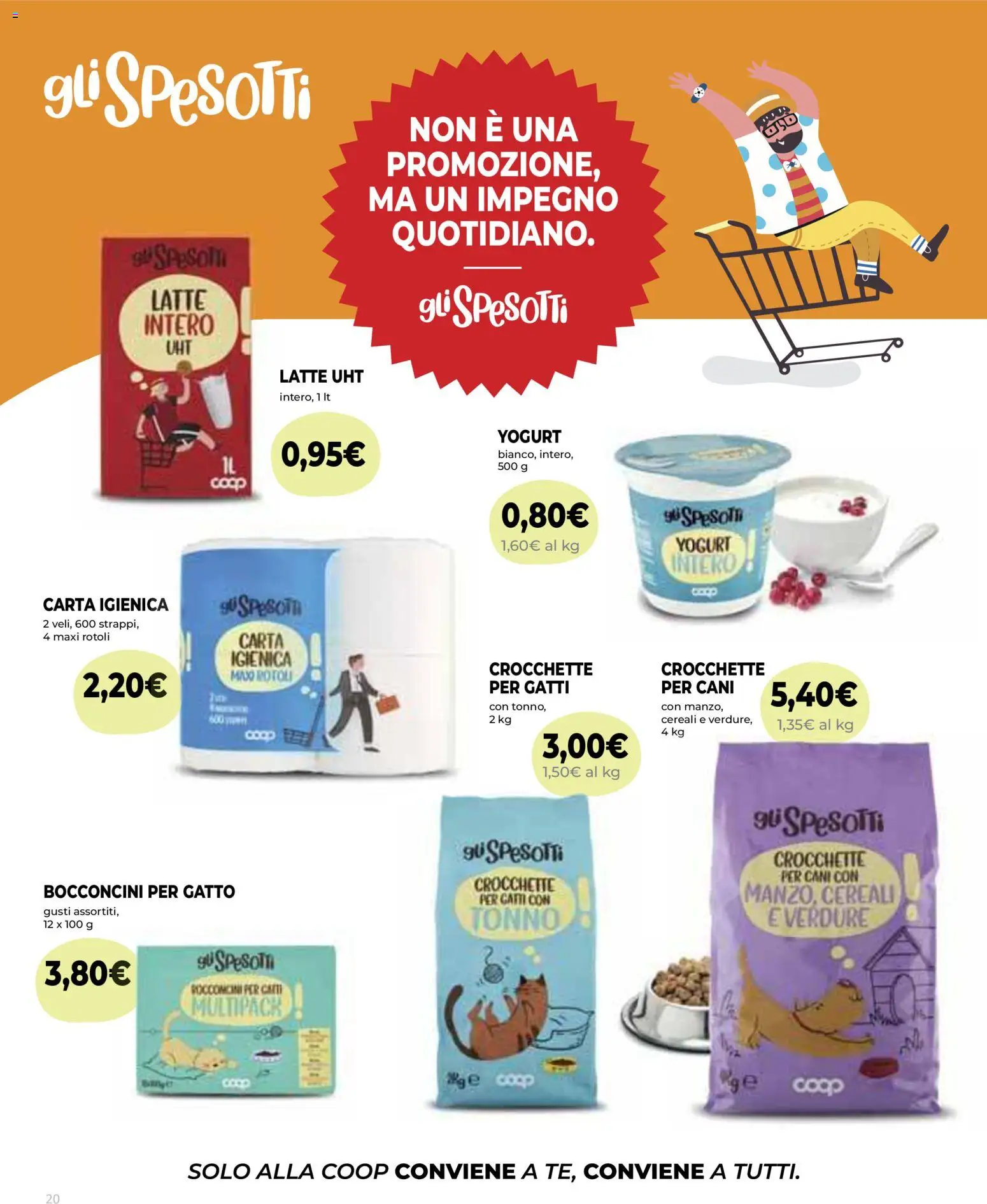 Volantino COOP del 09/07/2026 | Pagina: 20 | Prodotti: Carta igienica, Cereali, Verdure, Tonno