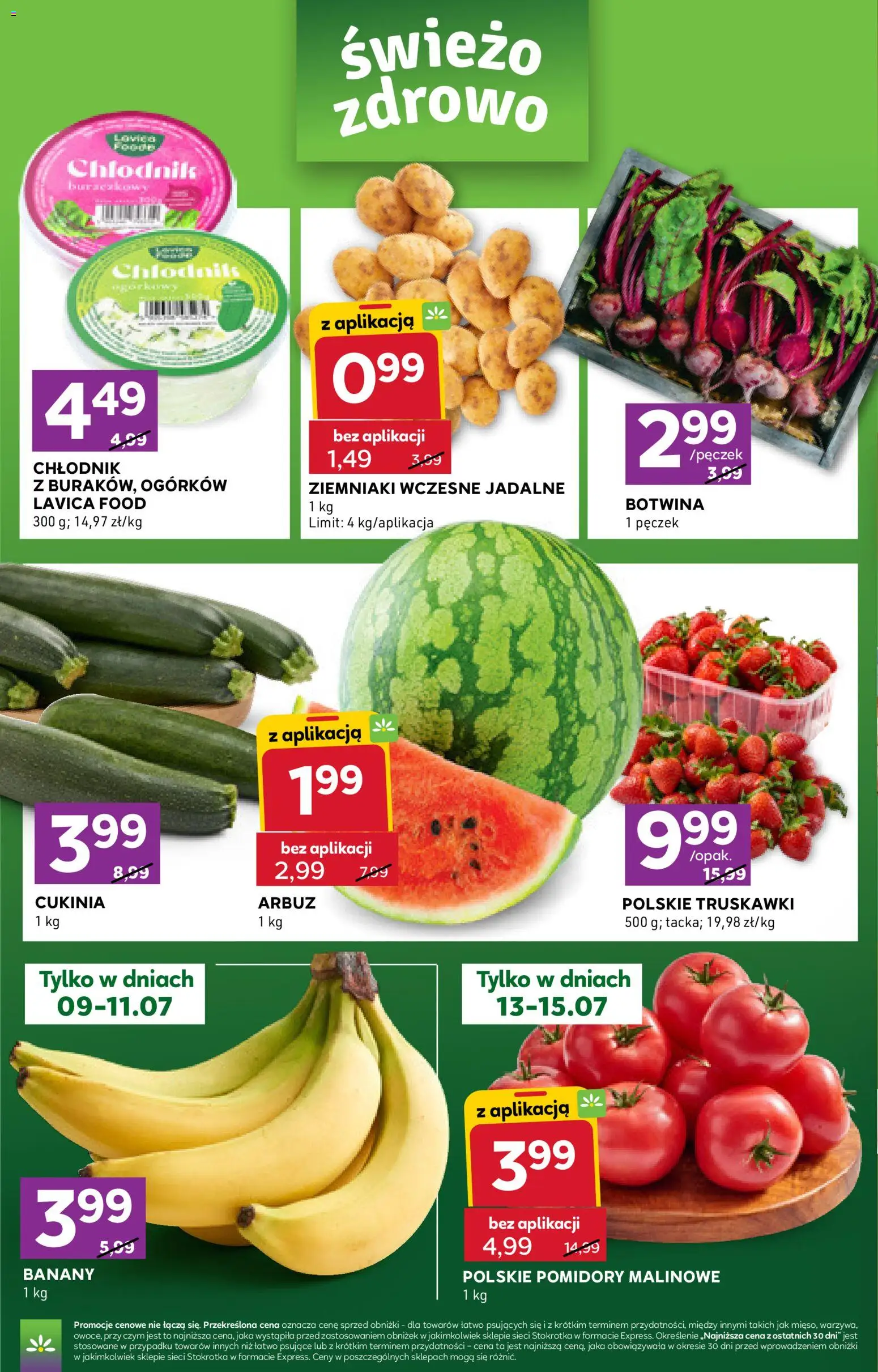 Stokrotka gazetka - Express od 09.07.2026 | Strona: 3 | Produkty: Arbuz, Stokrotka, Banany, Ziemniaki