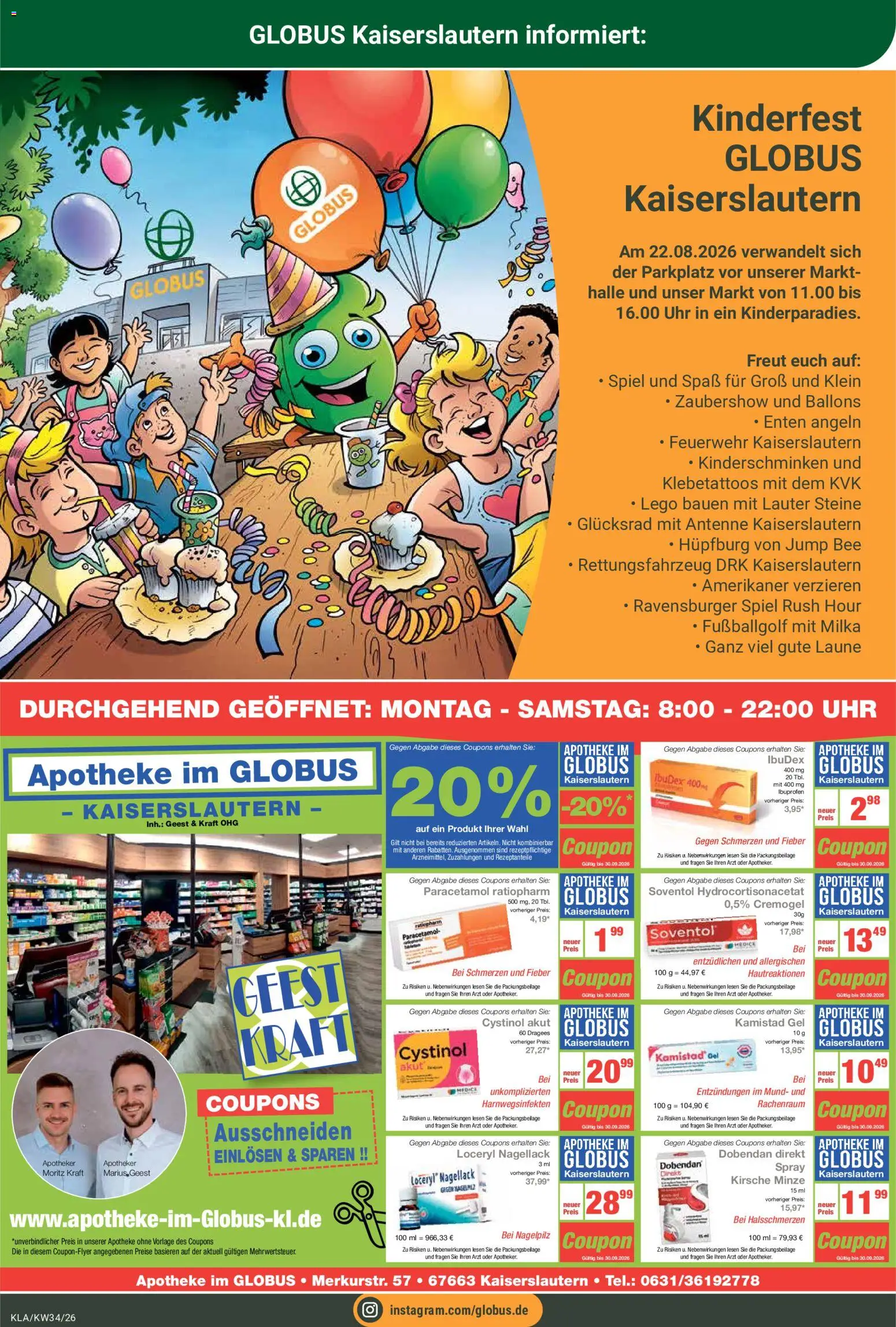Globus Prospekt Kaiserslautern – gültig ab 17.08.2026 | Seite: 23 | Produkte: Spiel, Nagellack, Milka, Antenne