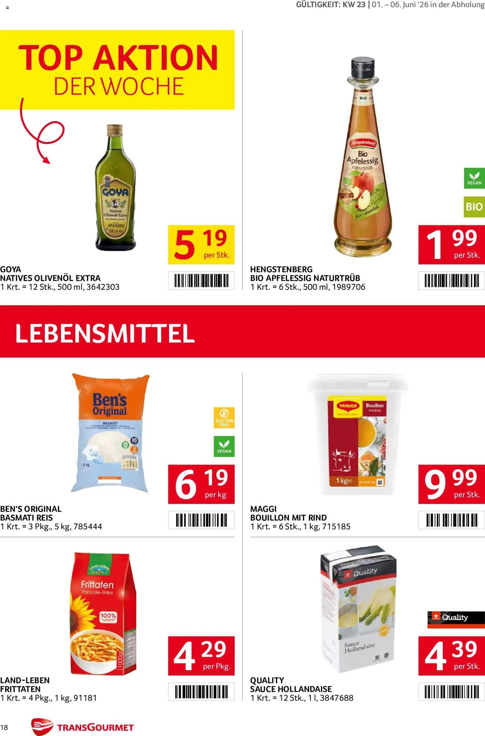 Transgourmet Flugblatt gültig ab 01.06.2026 | Seite: 18