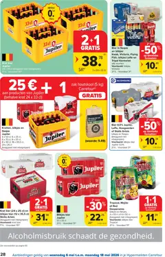 Carrefour folder week 19 - Voorbeeld van een folder van Carrefour, geldig van 06.05.2026 | Pagina: 28 | Producten: Fles, Bier, Zak