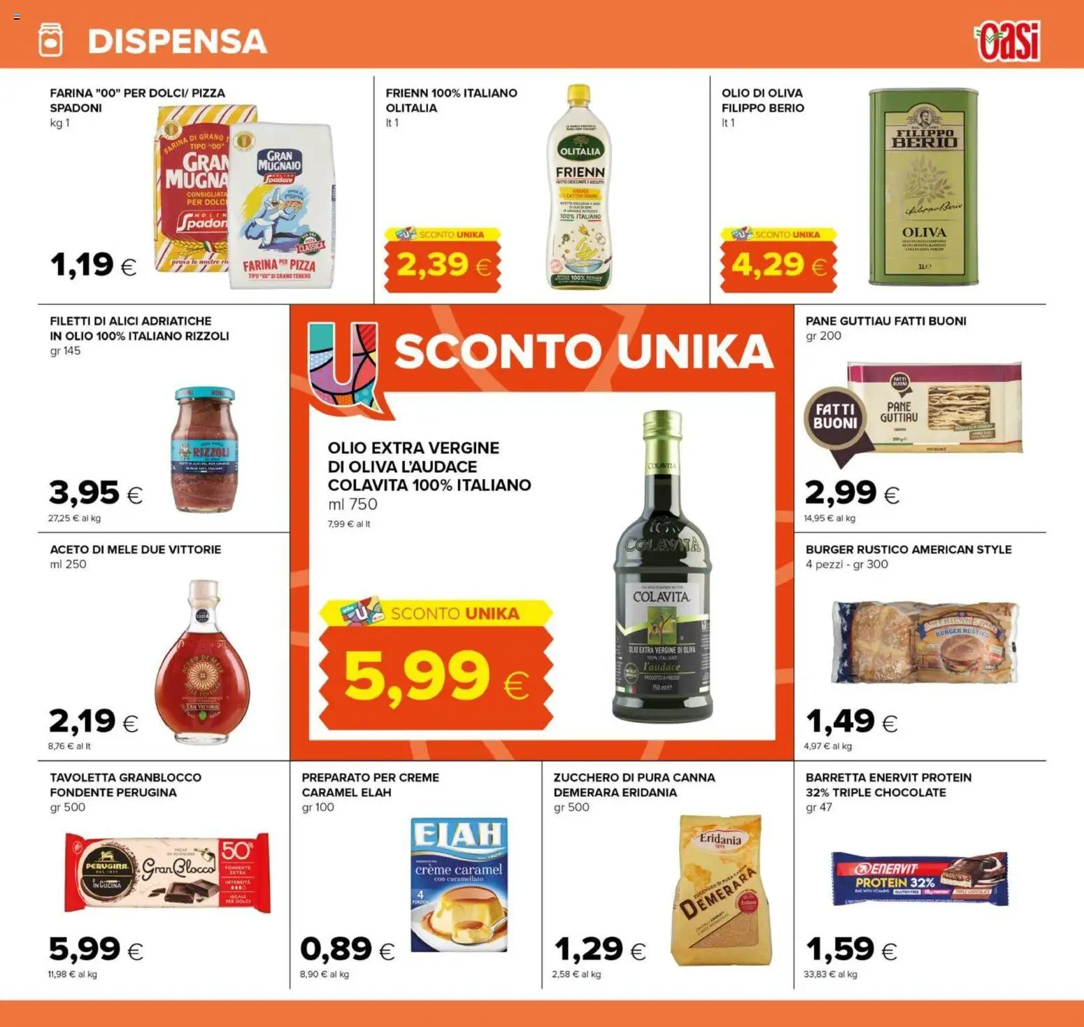 Volantino Oasi del 14/09/2026 | Pagina: 17 | Prodotti: Olio extra vergine, Dolci, Alici, Olio di Oliva