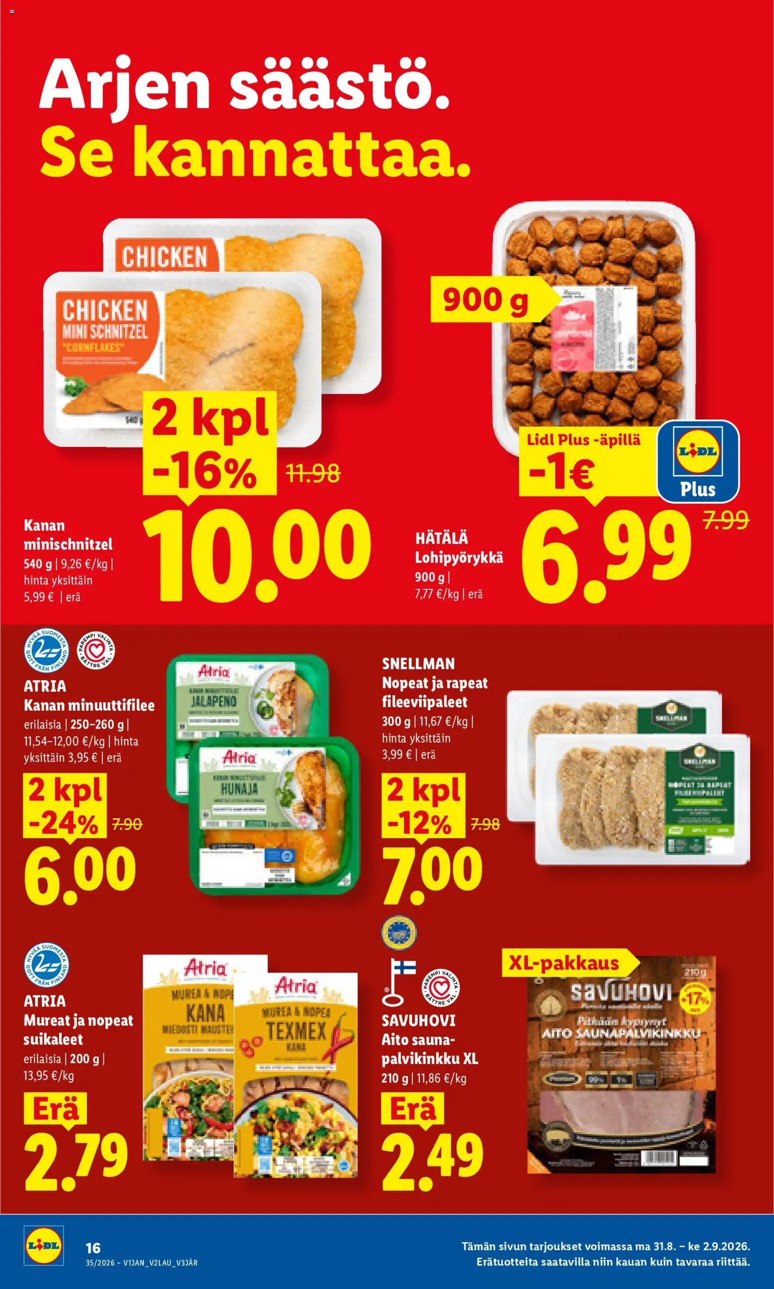 Lidl tarjoukset - Tampere – voimassa 31/08/2026 alkaen | Sivu: 4 | Tuotteet: Kana, Hunaja