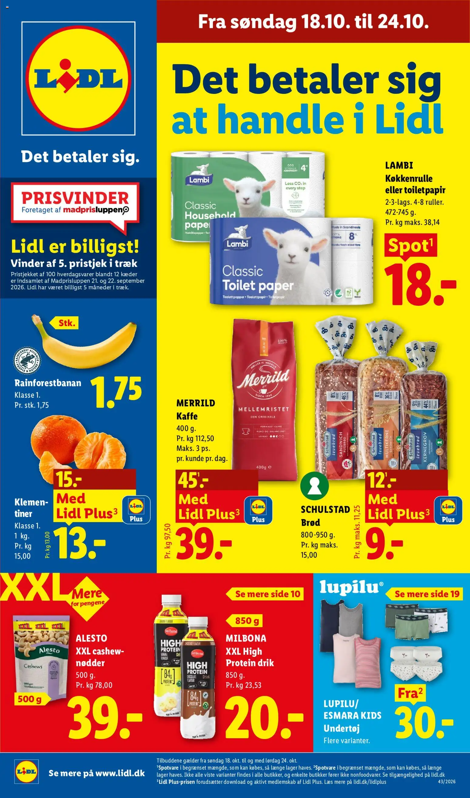 Lidl tilbudsavis – gyldig fra 18/10/2026 | Side: 13 | Produkter: Brød, Toilet, Rugbrød, Søm