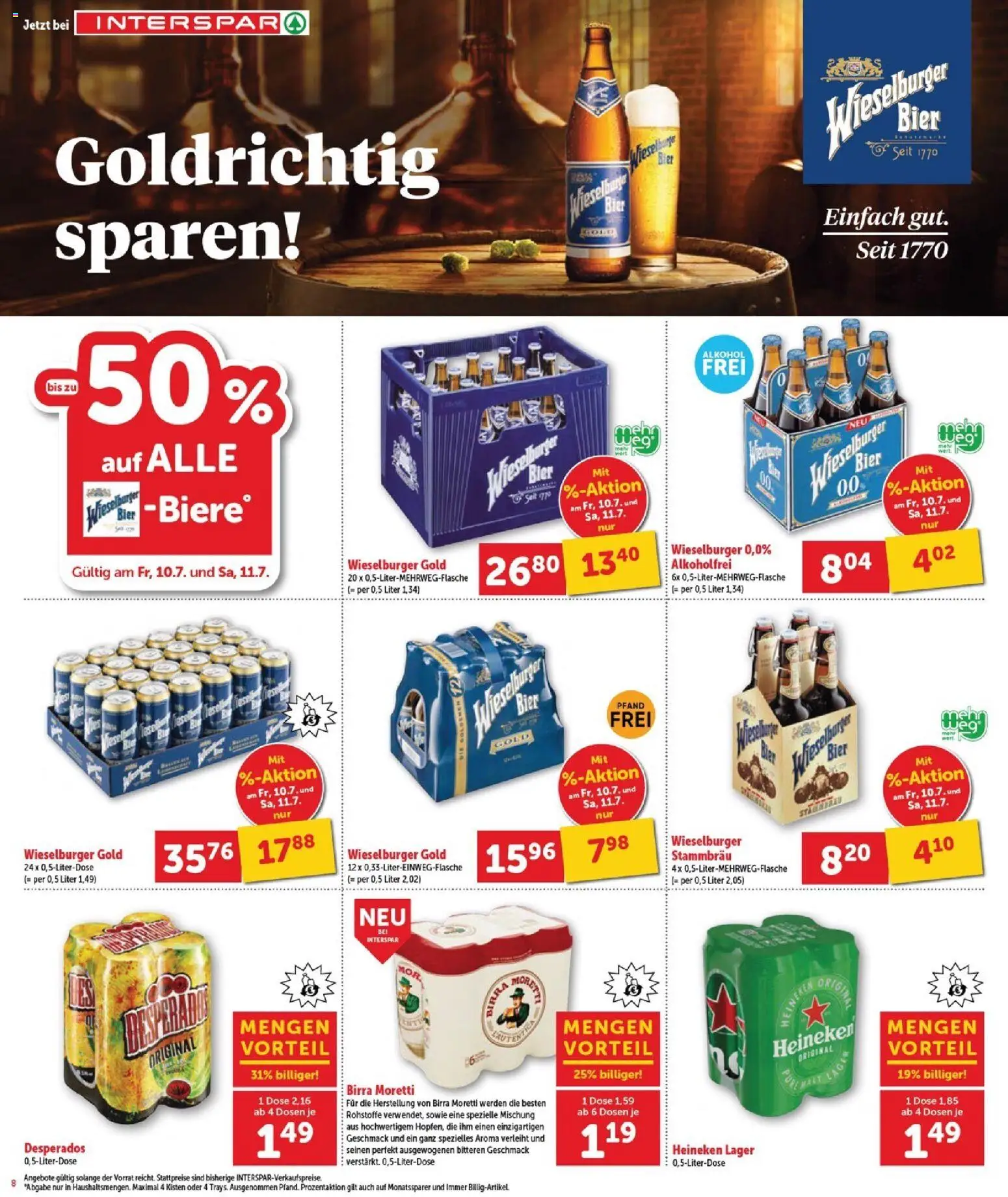 Interspar Flugblatt - Burgenland Nord gültig ab 09.07.2026 | Seite: 9 | Produkte: Bier