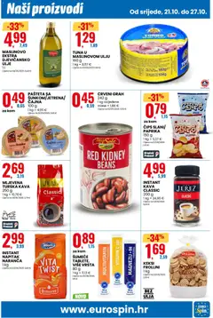 TUNA U MASLINOVOM ULJU, 160 g - Pregled kataloga iz trgovine Eurospin, vrijedi od 21.10.2026 | Stranica: 5 | Proizvodi: Chips, Keksi, Čips, Multivitamin