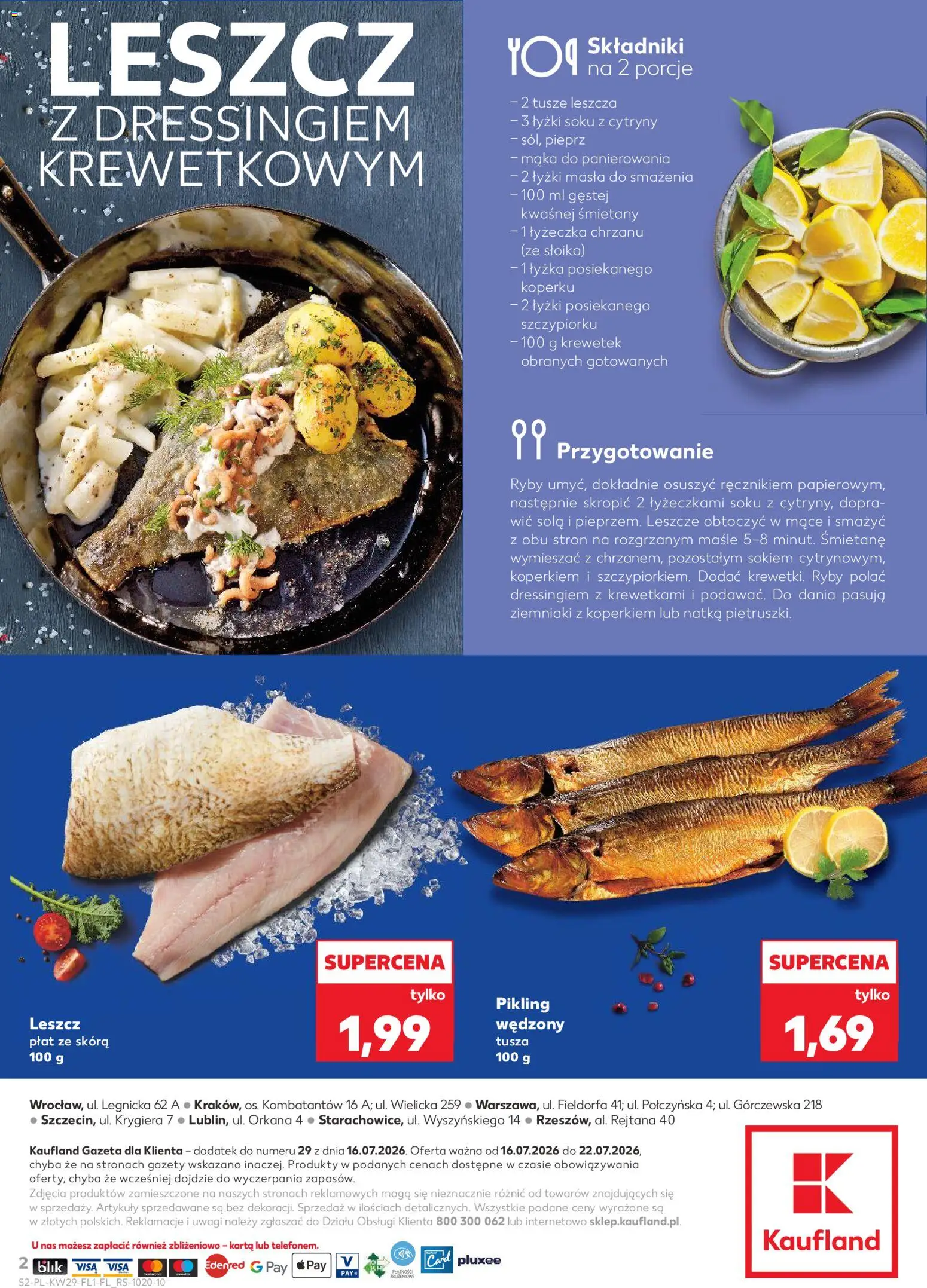 Kaufland Polsko leták - Jest fresz od 16.07.2026 | Strana: 2 | Produkty: Ryby