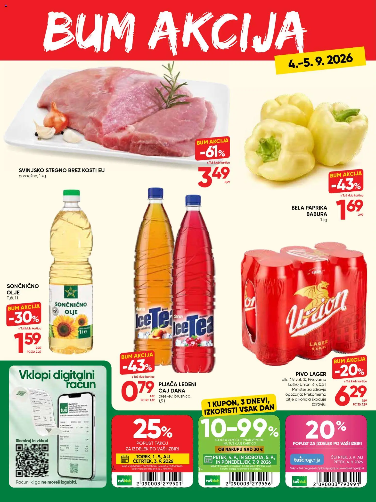 Novi Tuš katalog ponudbe – veljaven od 02.09.2026 | Stran: 20 | Izdelki: Paprika, Olje, Pivo, Caj