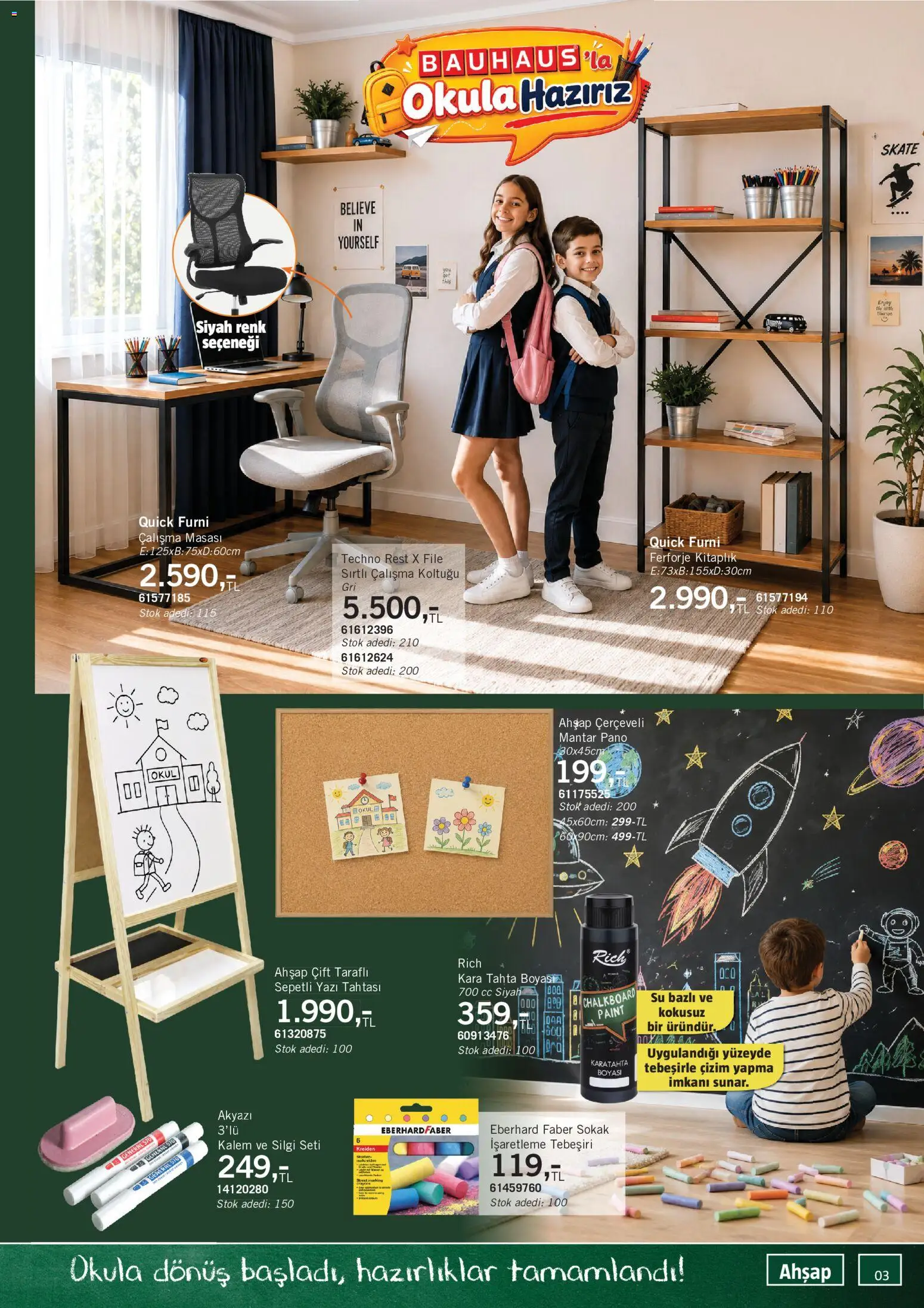 Bauhaus Katalog - 29 Ağustos 2026 tarihinden itibaren geçerlidir | Sayfa: 3 | Ürünler: Çift taraflı, Çalışma masası, Su, Mantar
