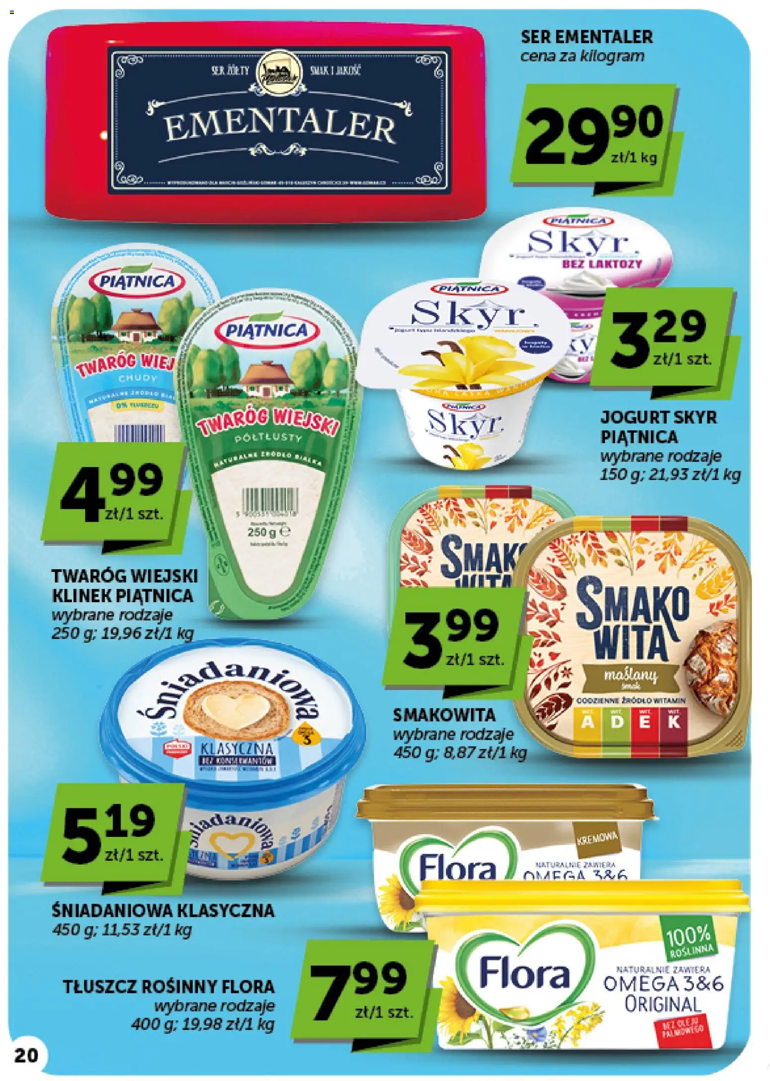 Euro Sklep gazetka - Market od 08.10.2026 | Strona: 20 | Produkty: Bez laktozy, Omega, Ser, Jogurt