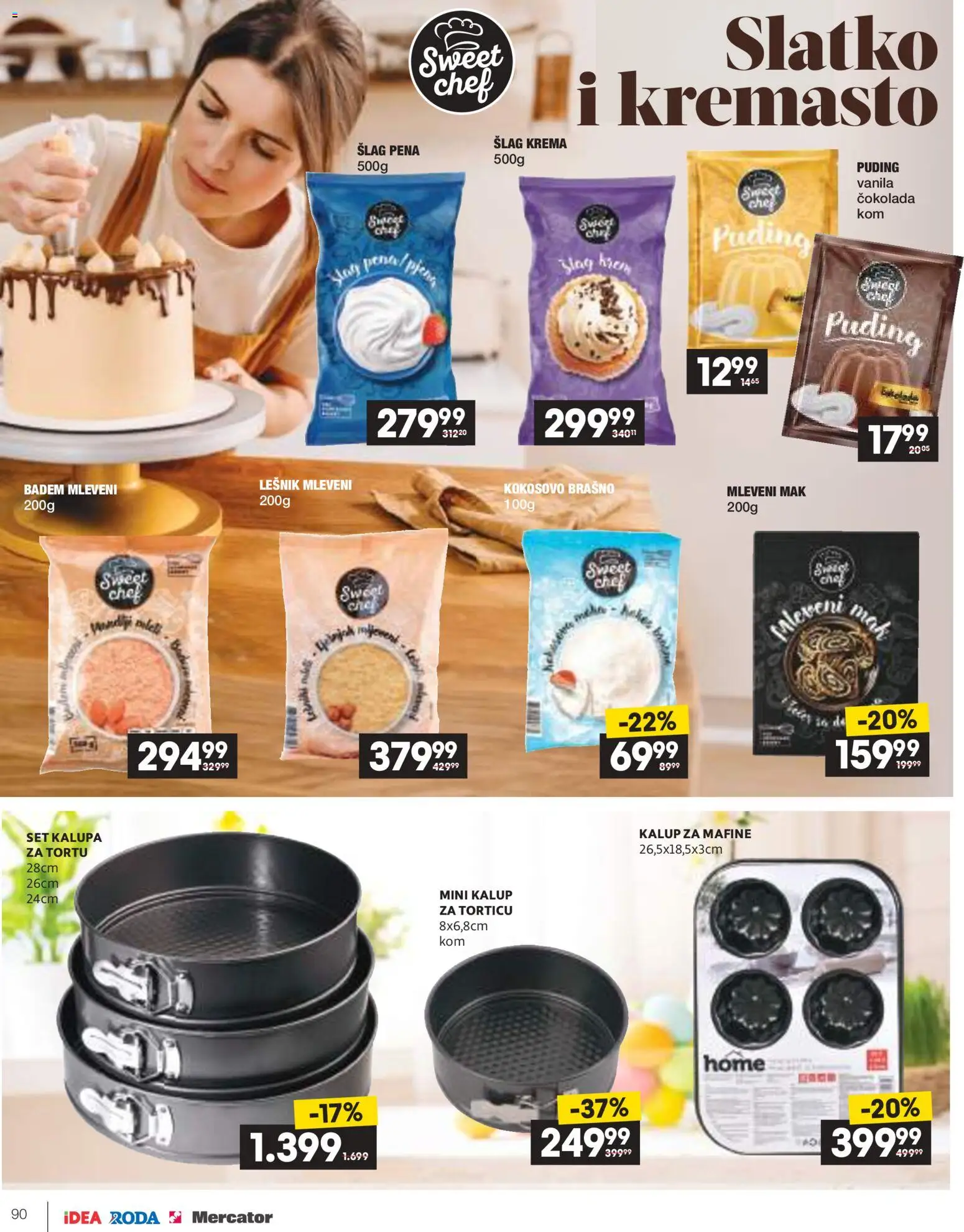 Idea katalog - važi od 09.04.2026 | Strana: 90 | Proizvode: Mleveni mak, Šlag, Badem, Krema
